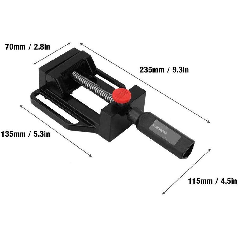 70mm Aluminum Alloy Vacuum Base Machine Vise - Heavy Duty Flat Press Vise for Drill Press, Workbench & Woodworking - Perfect for Metalworking, DIY Projects & Workshop Clamping