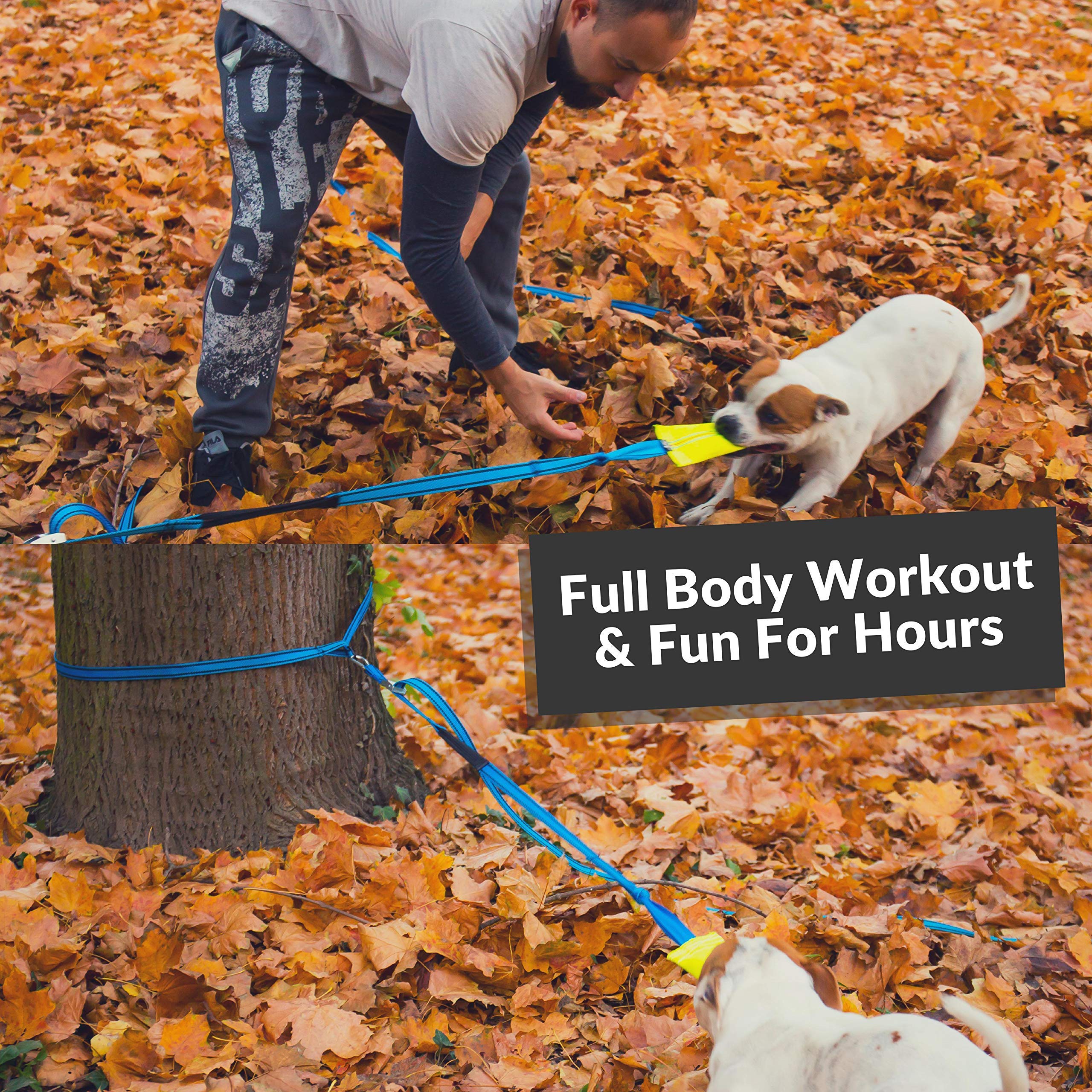 Bull Fit Dog Bite Tug Toy - Durable Chew Toy with 2 Reinforced Handles & Outdoor Bungee Rope - Perfect for Tug-of-War, Training, and Backyard Playtime