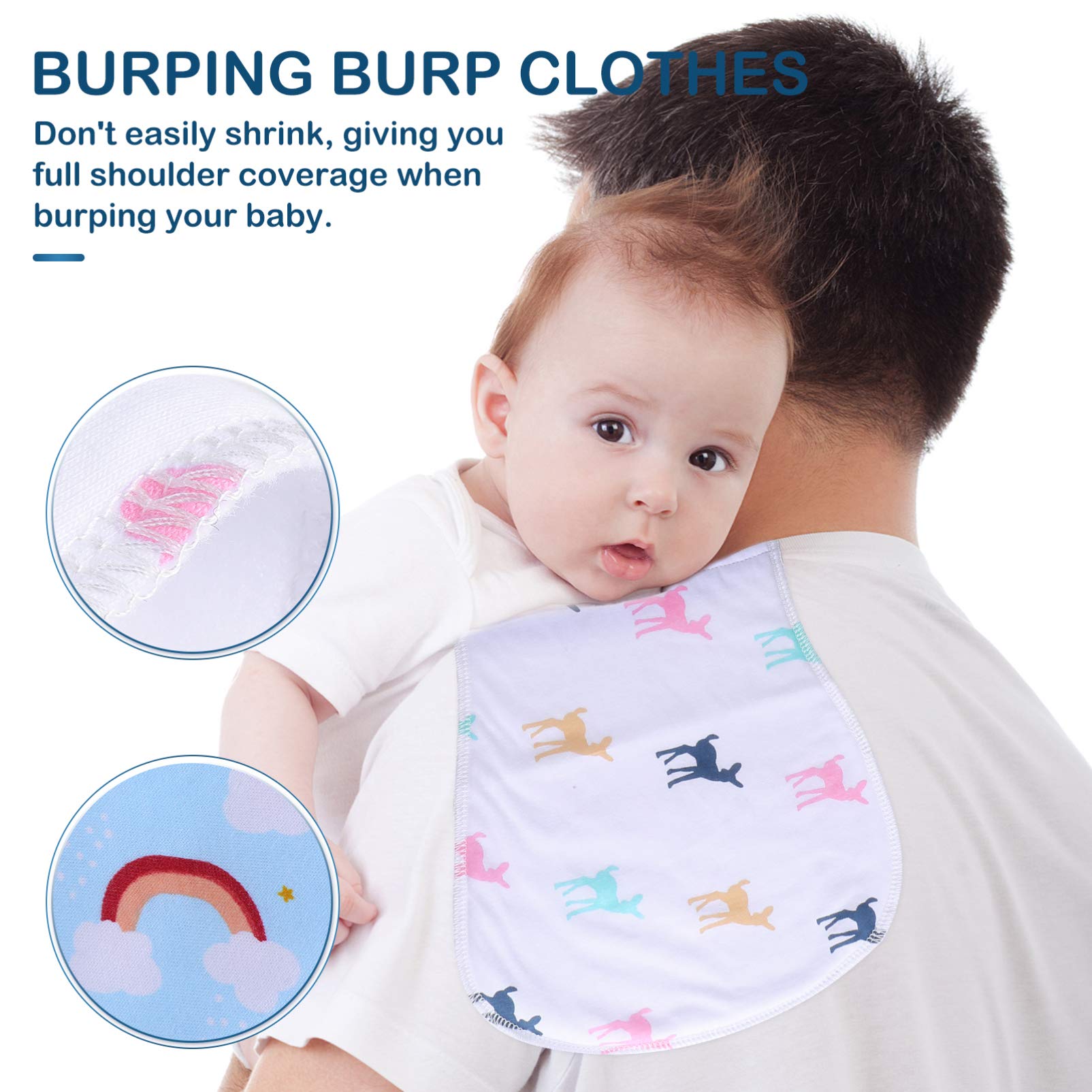 **Newborn Baby Clothes Set - 5-Piece Absorbent Burp Cloths & Towels for Boys & Girls | Soft, Gentle & Washable | Perfect for Feeding, Burping & Spit-Up Protection**