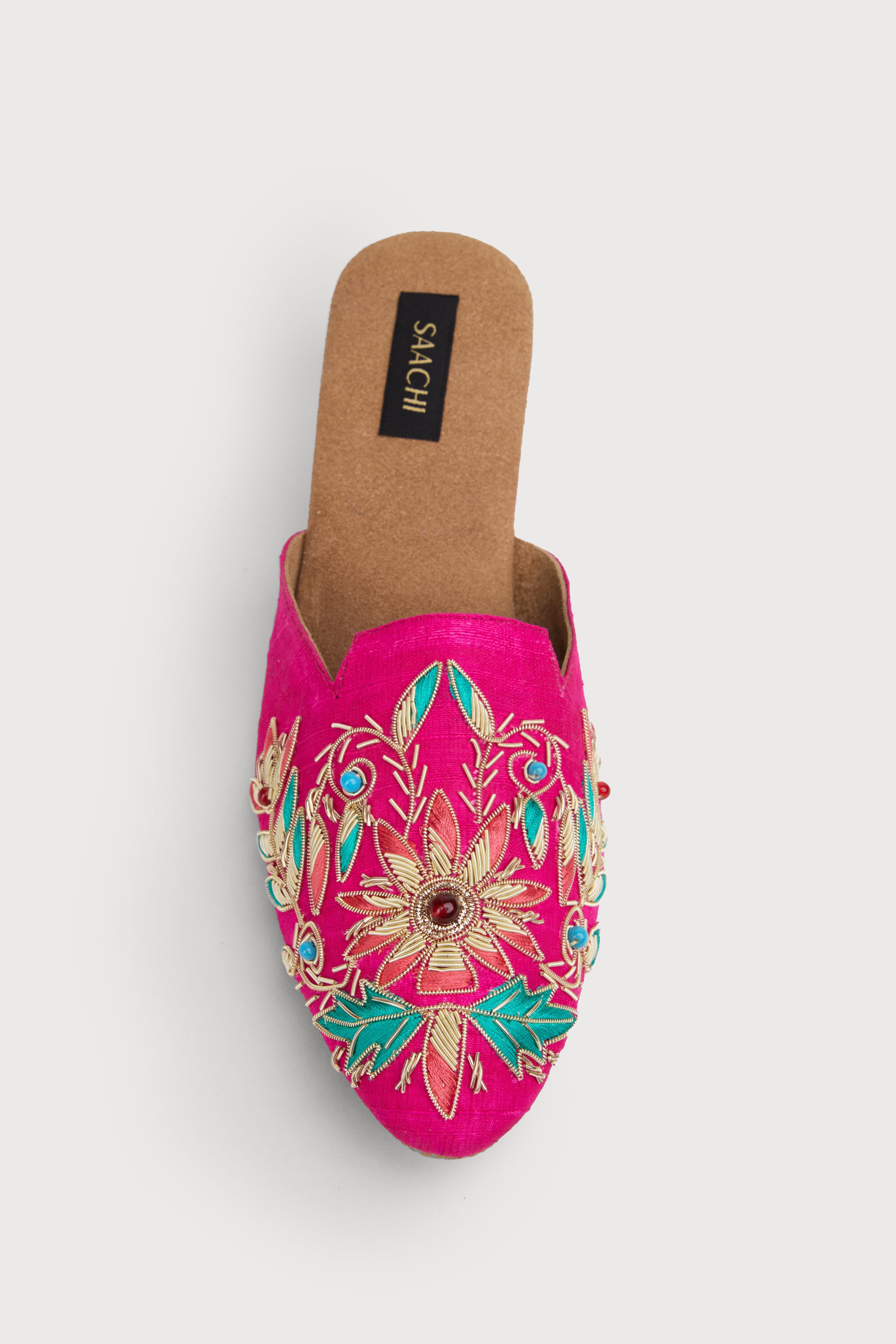 Agara Motif Shoe Mule - Comfortable Slip-On Women's Shoes for Casual Wear, Home & Office Use