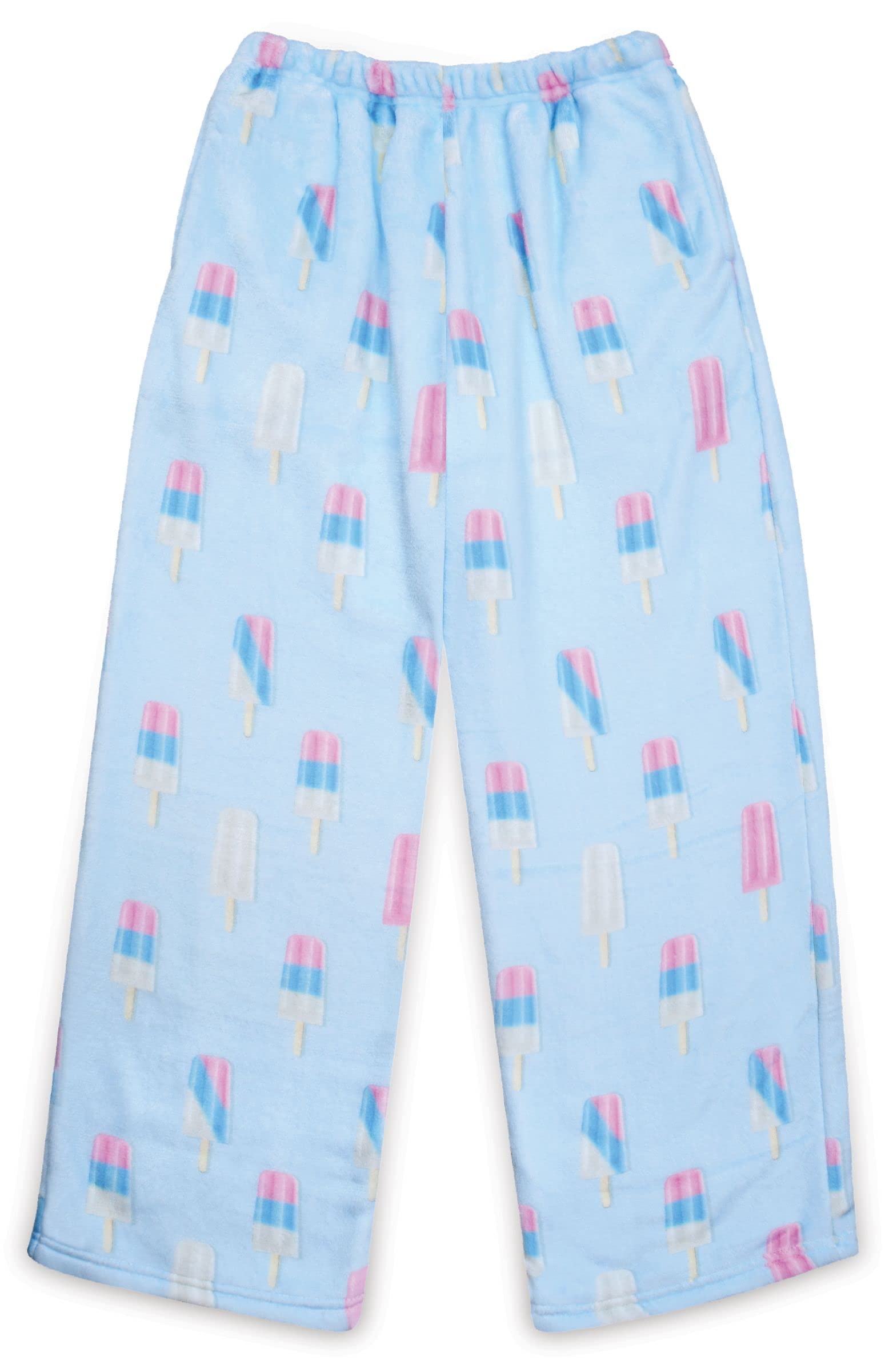 iScream Big Girls Silky Soft Plush Fleece Pajama Pants - Snacks & Sweets Collection | Cozy Lounge Wear for Women, Cute Sleepwear for Sleepovers & Relaxing at Home