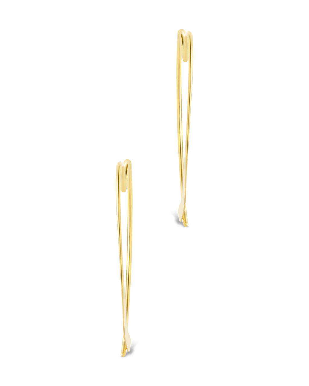 Rorie Heart Threader Hoops - Dainty Gold Earrings for Women, Minimalist Heart-Shaped Threader Earrings for Everyday Wear | Perfect for Date Night, Office & Casual Outfits