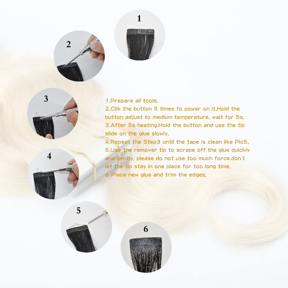Electric Heated Tape-In Hair Extension Remover Tool - Fast & Gentle Adhesive Remover for Tape-In Extensions | Perfect for Salon Professionals & At-Home Hair Care