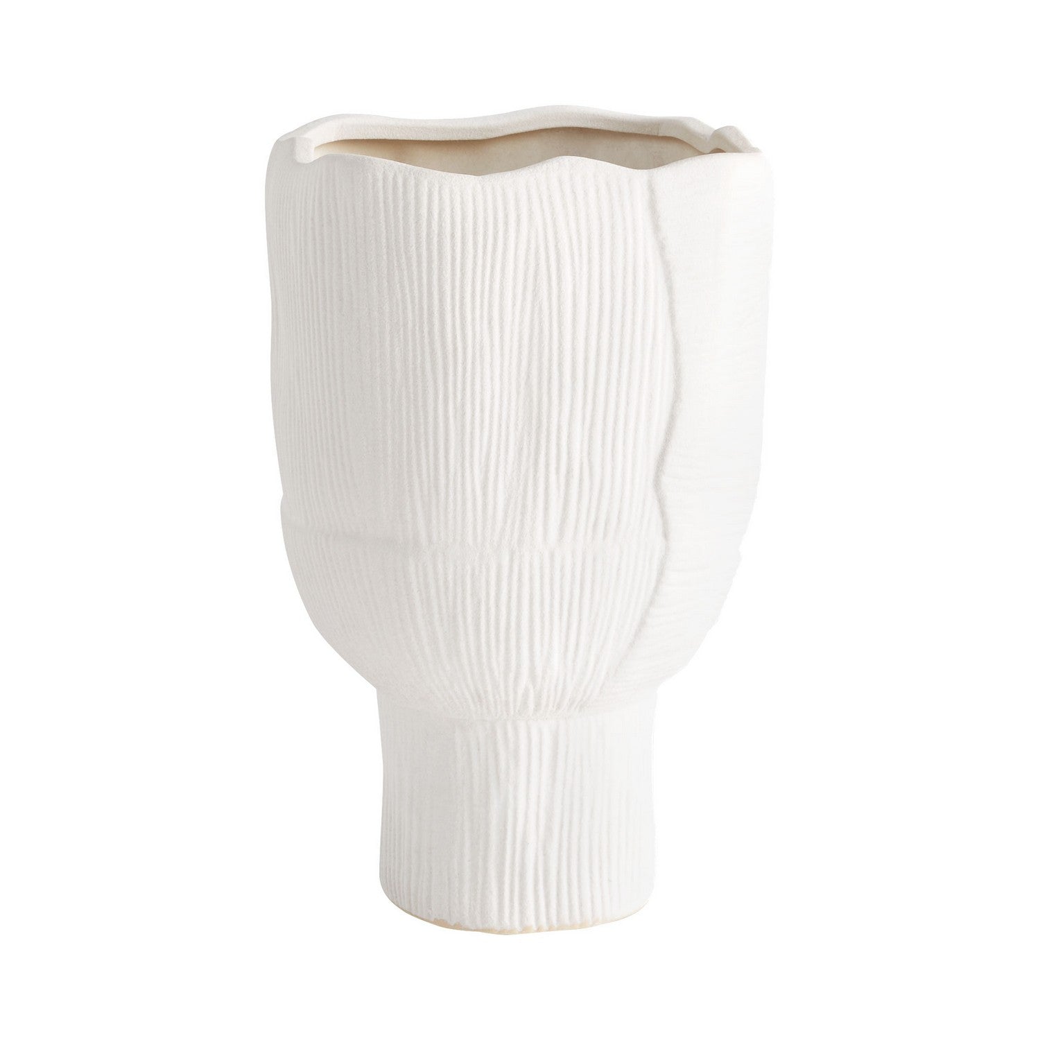 Cyan Design 11468 Astraea Vase - Elegant White Ceramic Flower Vase for Home Decor, Wedding Centerpieces & Tabletop Arrangements