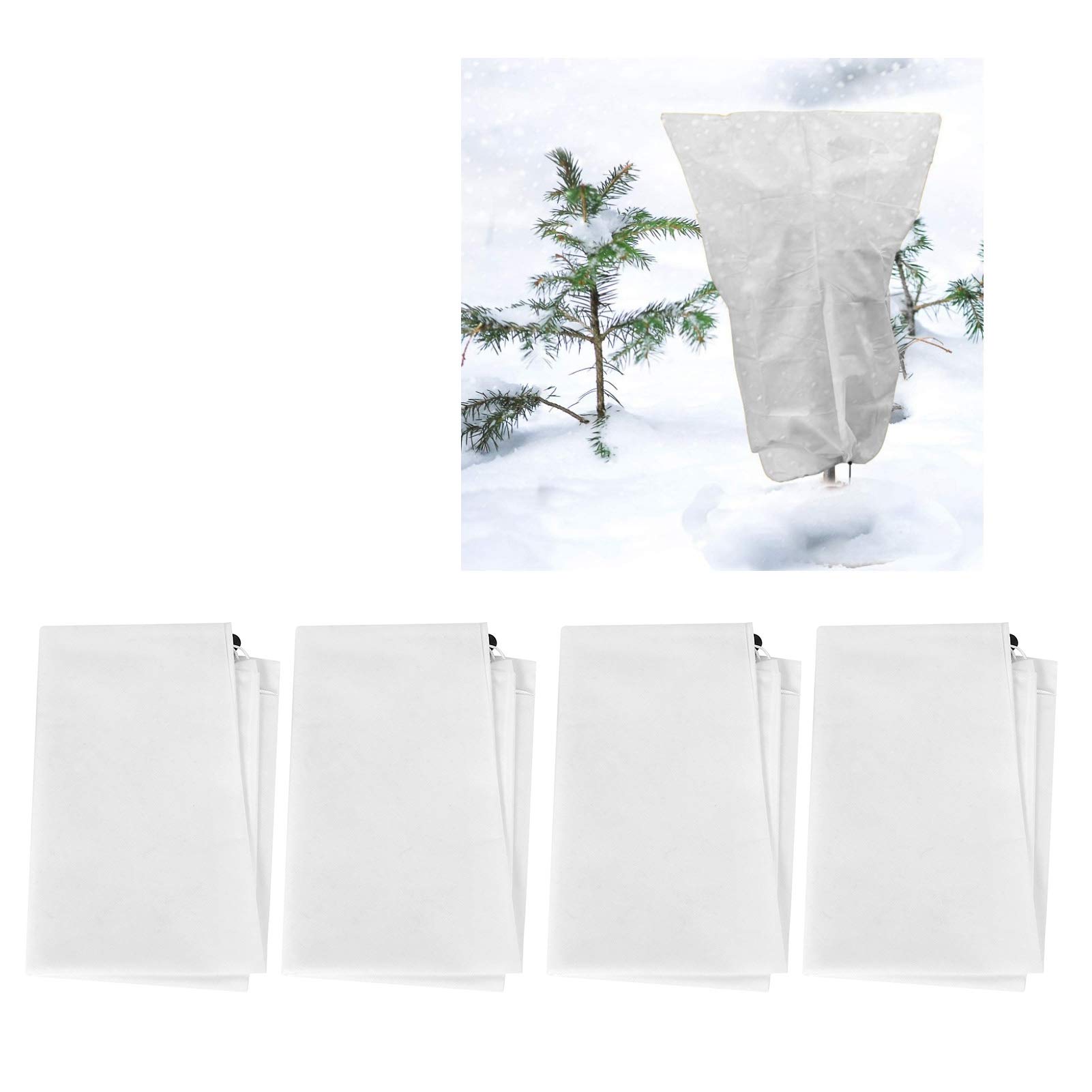 **4Pcs UV-Protected Plant Netting Cover - Breathable Non-Woven Garden Mesh for Home Gardening, Nurseries & Landscaping - Perfect for Plant Protection & Greening Projects**