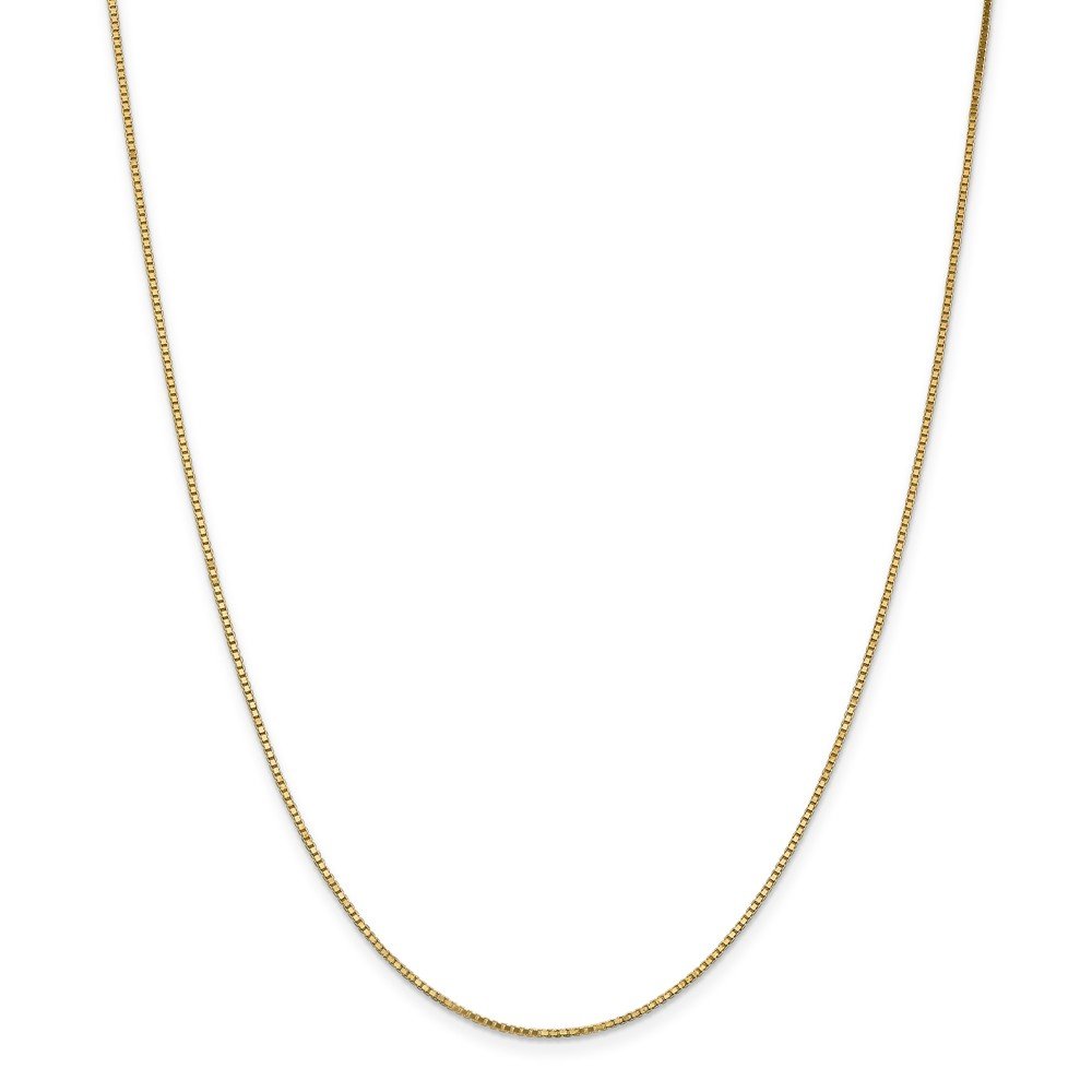 14K Solid Yellow Gold 1.1mm Box Chain Necklace with Lobster Clasp - Dainty Minimalist Jewelry for Women, Perfect for Layering, Everyday Wear & Special Occasions