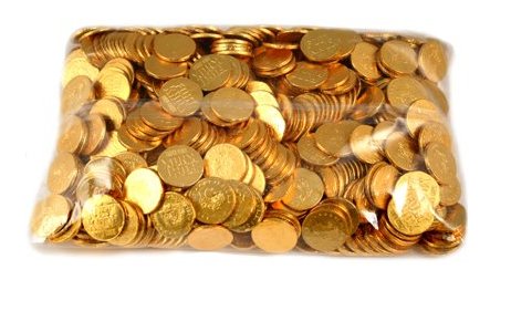 Fort Knox Belgium Kosher Milk Chocolate Gold Coins - 10 lb Bulk Bag for Baking, Gifts & Party Favors