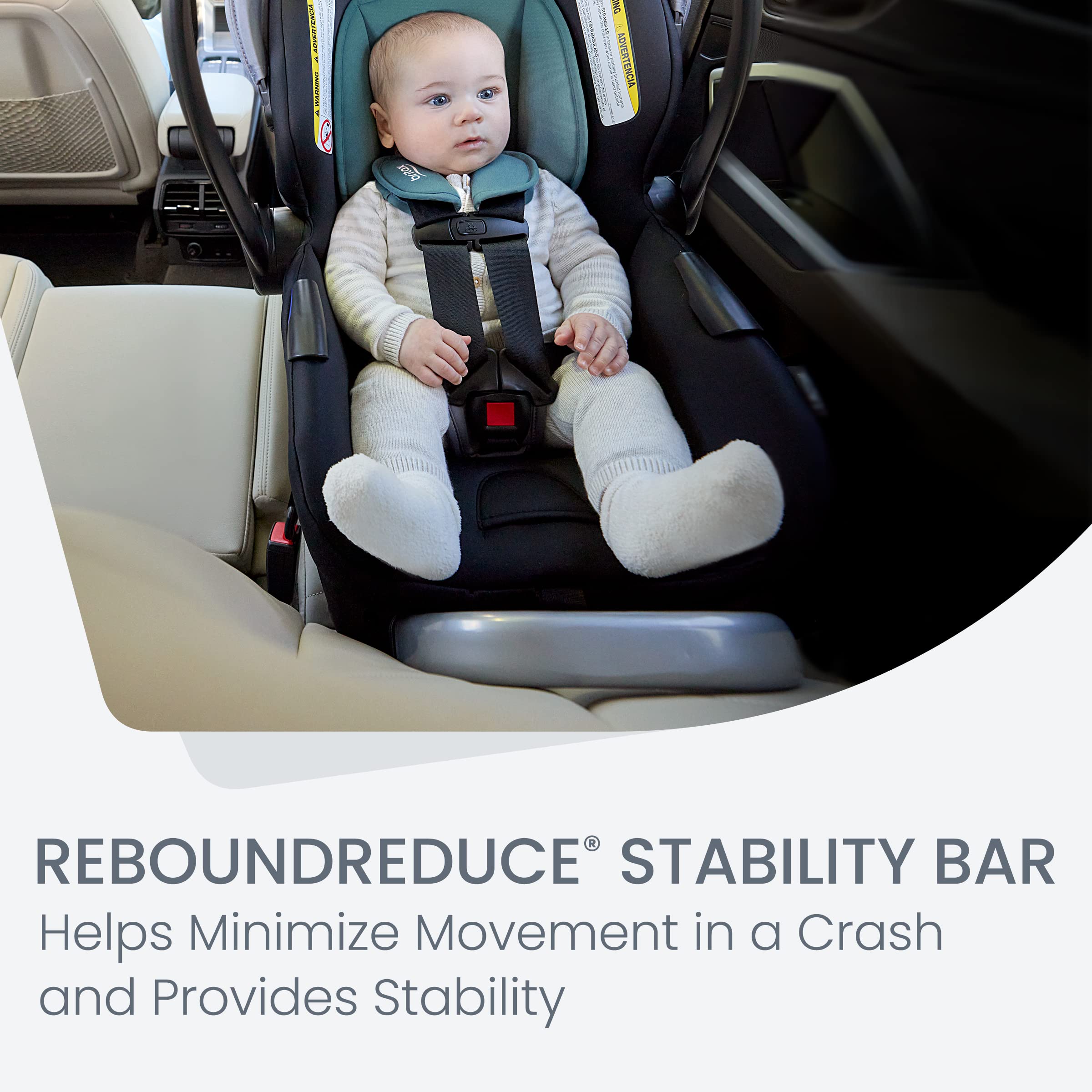 Britax Willow Brook S+ Baby Travel System - Infant Car Seat & Stroller Combo with Alpine Base | ClickTight Safety Technology | SafeWash Insert & Cover in Jade Onyx | Perfect for Newborns, Shopping & Family Outings