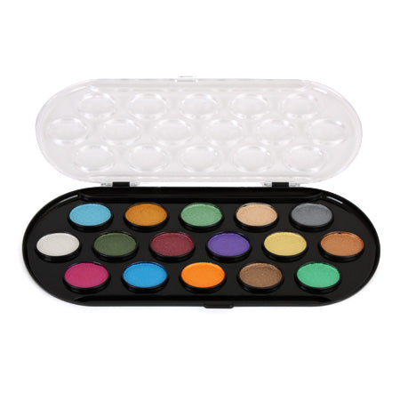 21 Color Pearlescent Watercolor Paint Set - Premium Metallic & Shimmering Watercolors for Artists, Students & DIY Crafts - Perfect for Painting, Scrapbooking & Calligraphy