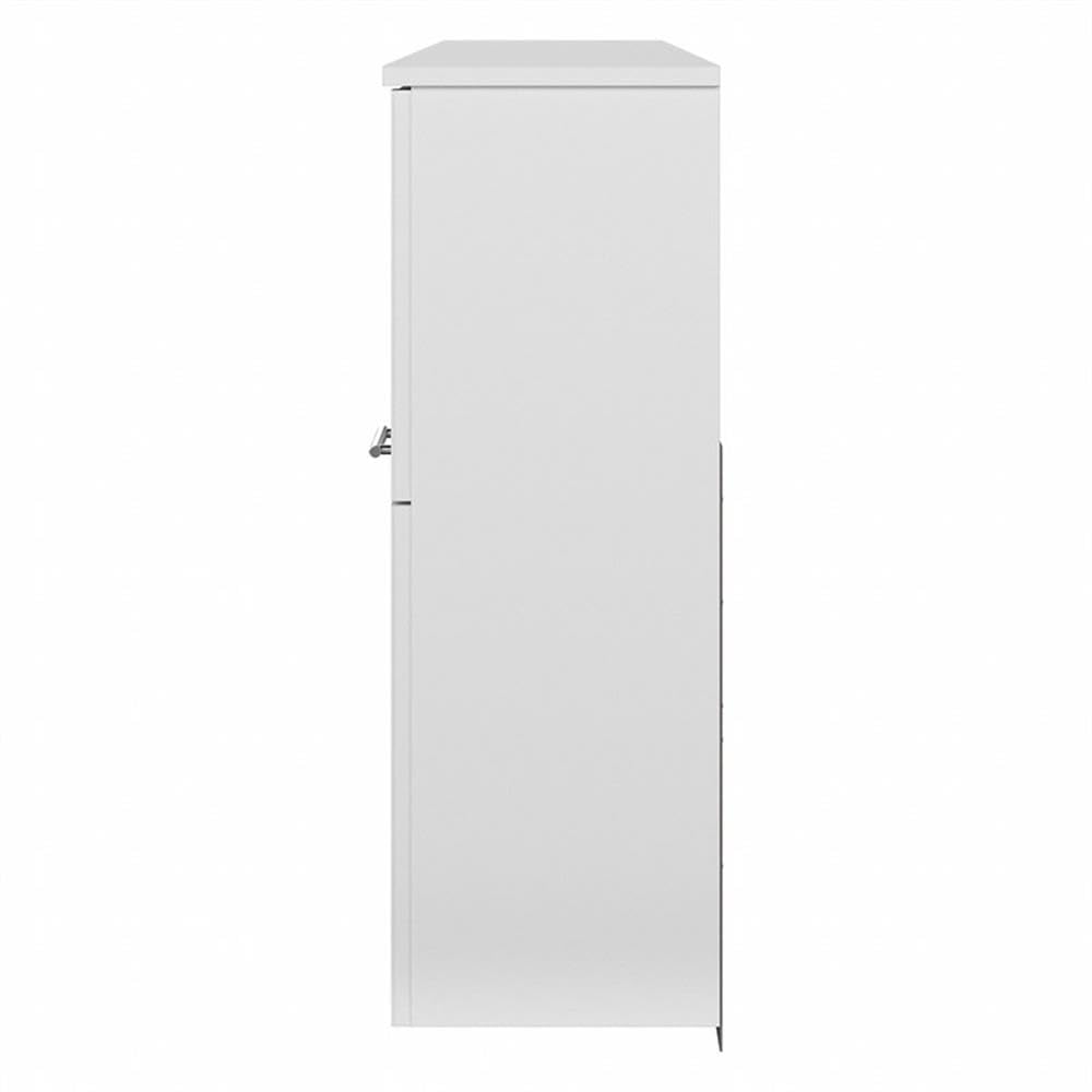 Bush Furniture Somerset 72W Office Desk Hutch in White and Storm Gray - Perfect for Home Office, Study Room & Workspace Organization
