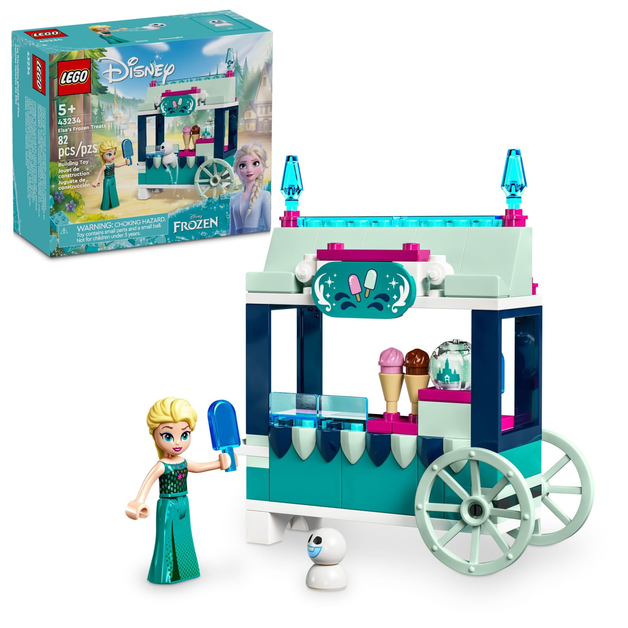 LEGO Disney Frozen Elsa’s Frozen Treats Building Set with Elsa Mini-Doll & Snowgie Figure - Creative Gift for Kids Who Love Disney Princess Toys (43234) - Perfect for Birthday Gifts, Playtime & Frozen-Themed Collections