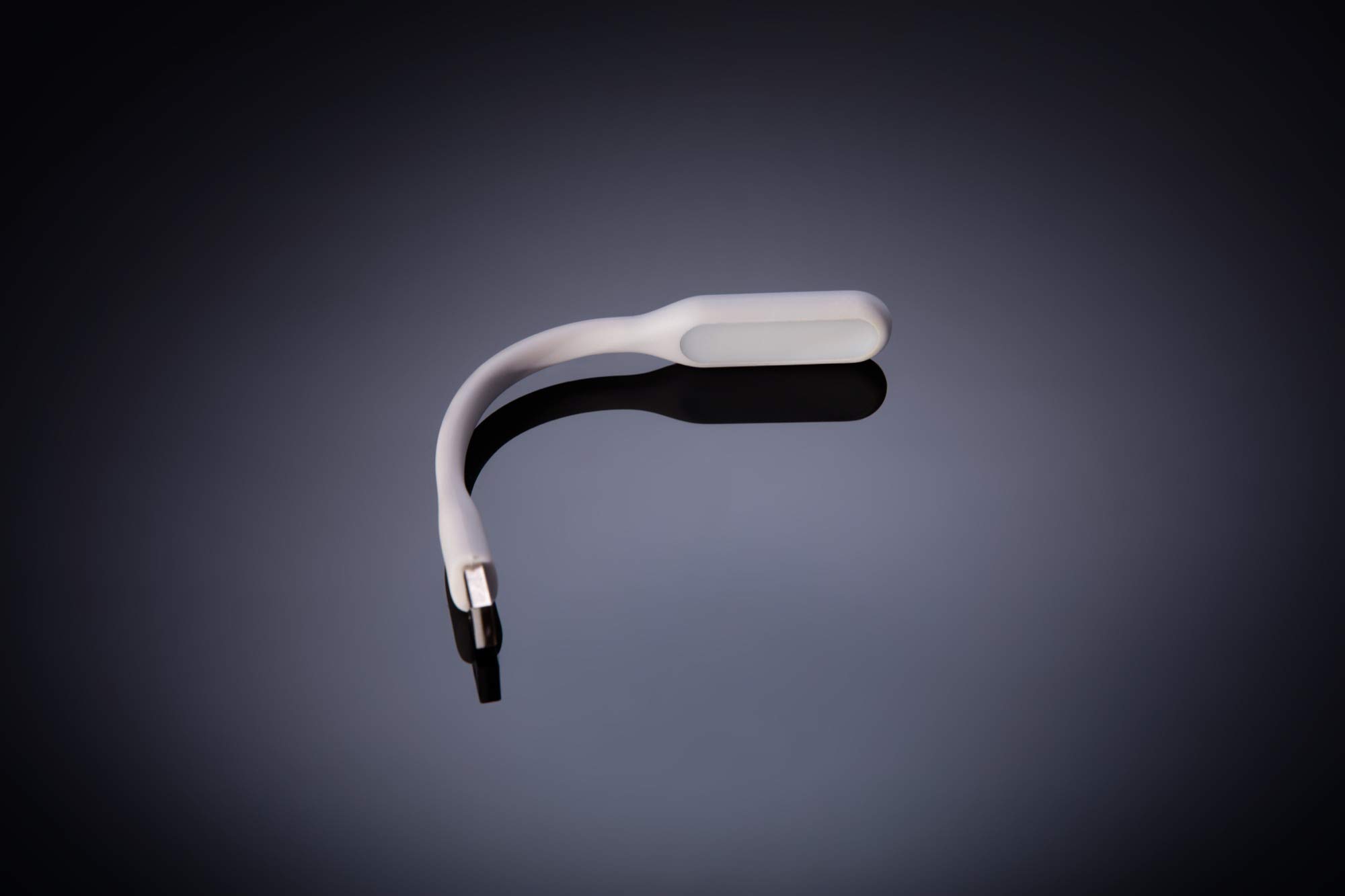 USB-Powered LED Laptop & Reading Light - Adjustable Bendable Gooseneck Desk Lamp for Night Work, Study, Travel - White High Intensity USB 2.0/3.0 Light for Computer, Notebook, Office & Bedside Use