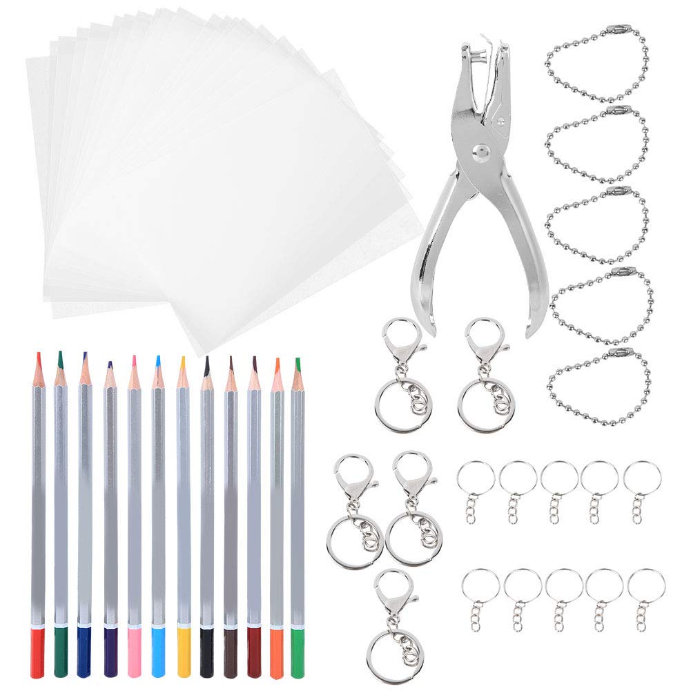 DIY Shrink Film Set for Color Pencils - Craft Pendant Making