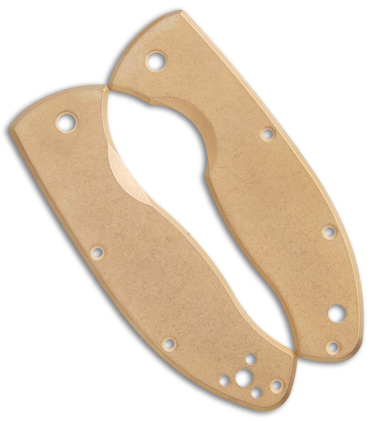 Flytanium Brass Replacement Scales for Spyderco Tenacious Folding Knife - Premium Upgrade for EDC, Outdoor, and Tactical Use