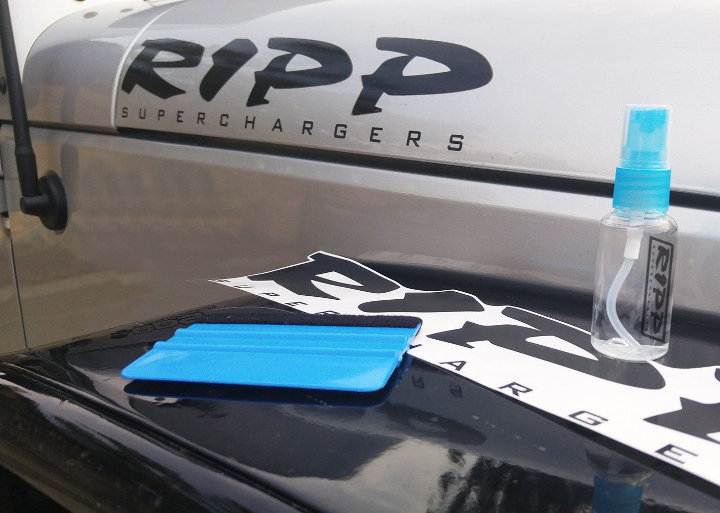 RIPP Hood Decal Kit - Premium Vinyl Stickers for Jeep Wrangler & Gladiator - Off-Road Adventure & Customization Accessories - Perfect for Trail Riding & Car Shows