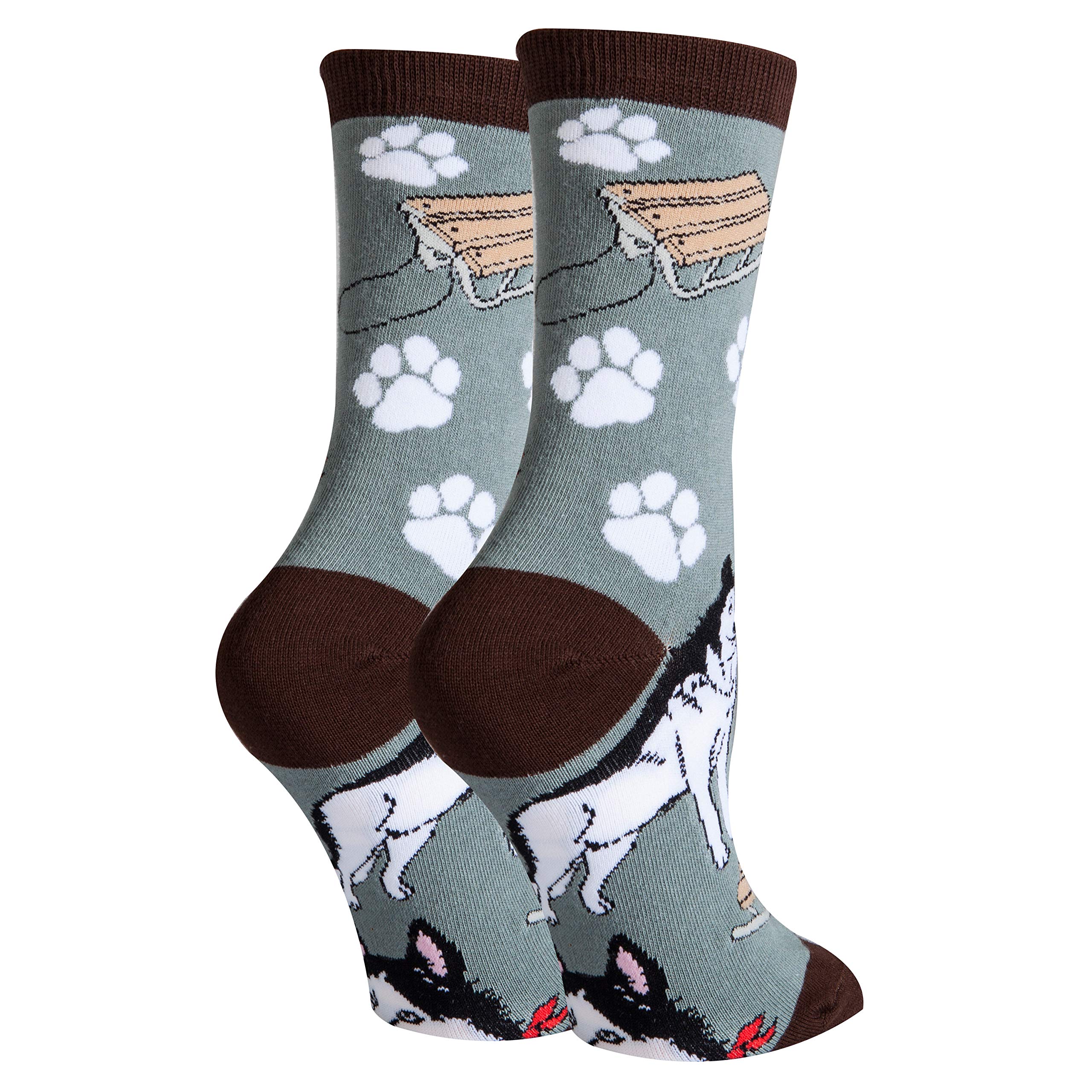 Funny Animal Crew Socks for Women - Cute Dog Lover Novelty Socks (Fits US Women's Size 5-10) - Perfect Gift for Pet Owners, Casual Wear & Costume Parties