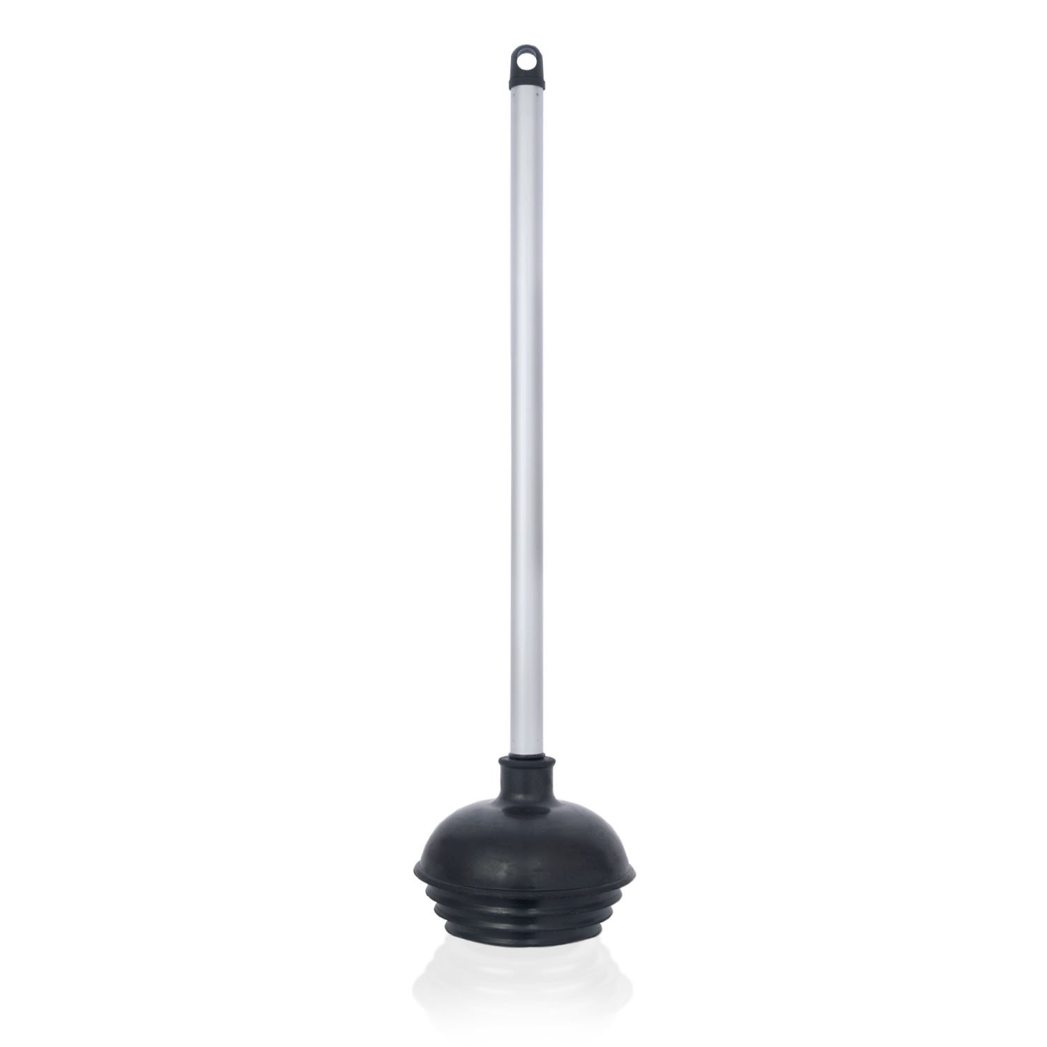 NEIKO 60166A Heavy-Duty Toilet Plunger with Patented All-Angle Design | Aluminum Handle Bathroom Plunger | Black 1-Pack | Ideal for Clogged Toilets, Bathroom Maintenance & Household Plumbing Emergencies