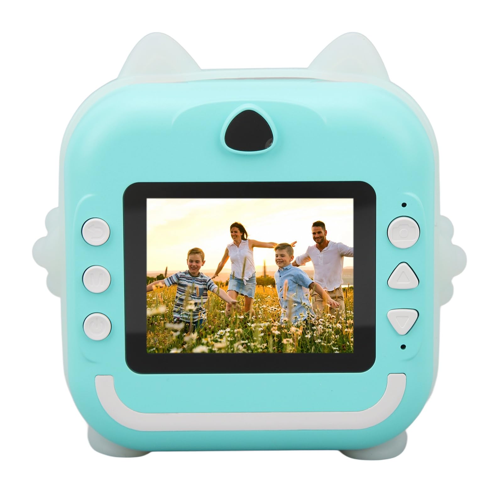 24MP Kids Digital Camera with Cartoon Prints - Multi Zoom Smart Instant Camera for Boys & Girls, Thermal Print Mini Camera (Blue) - Perfect for Birthday Gifts, Travel Photography & School Activities