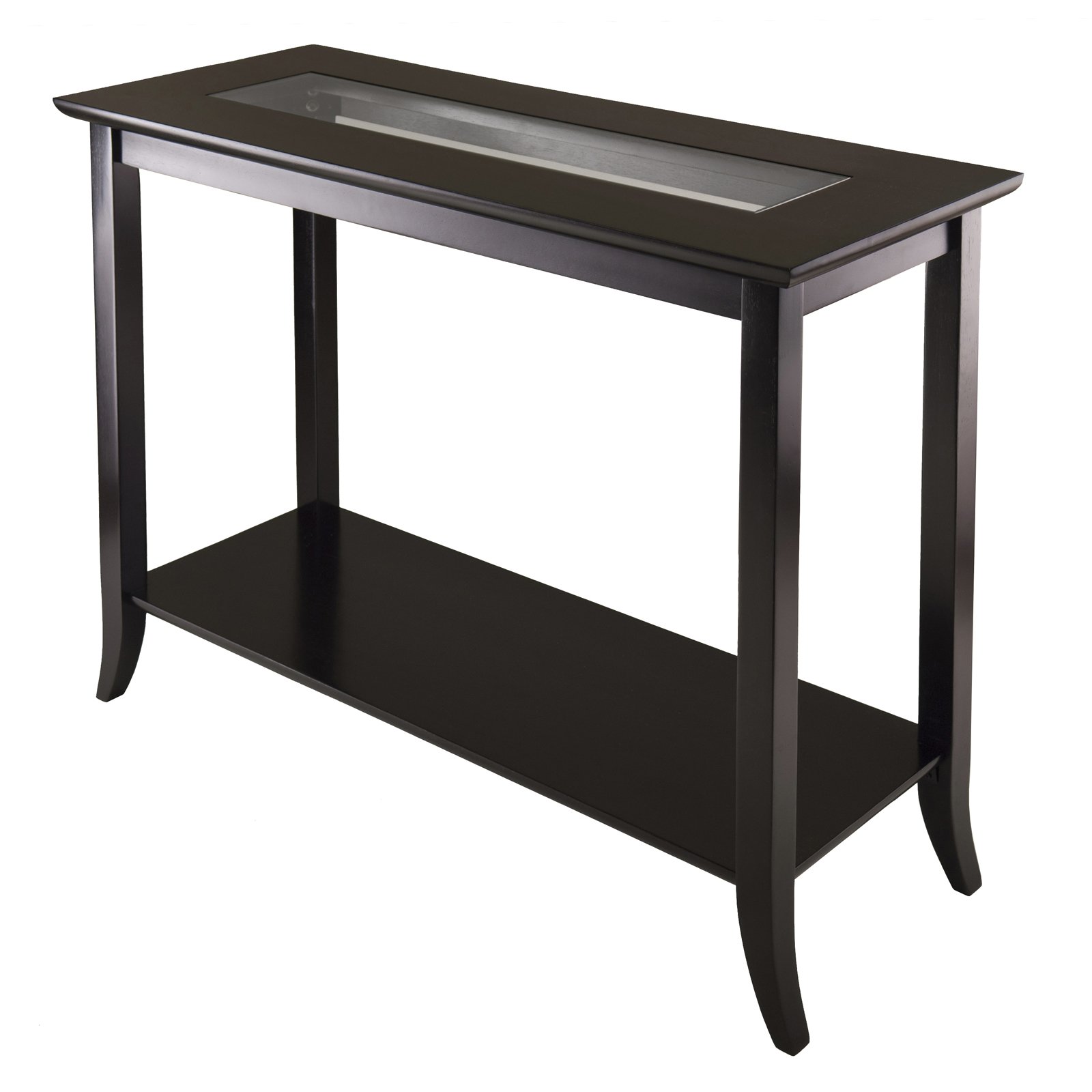 Winsome Genoa 2-Piece Occasional Table Set with Clear Tempered Glass Top - Perfect for Living Room, Bedroom or Office Decor