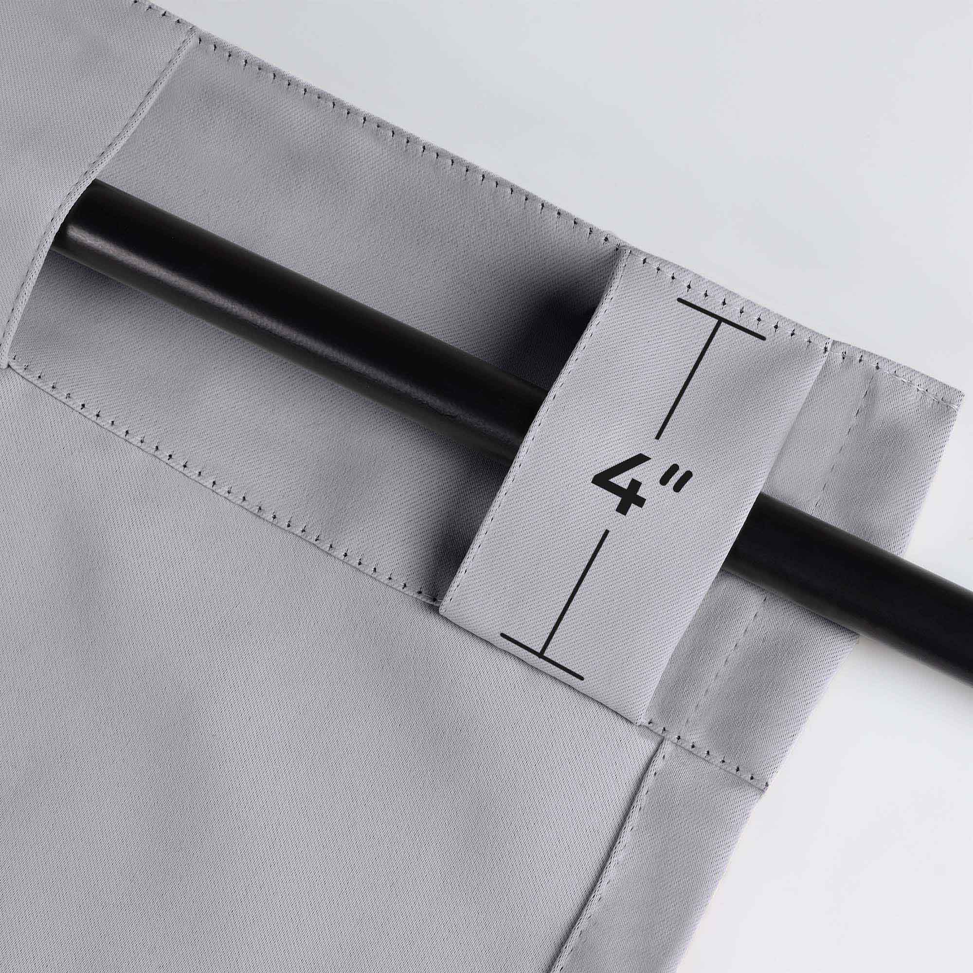 Blackout Curtains for Bedroom - Solid Room Darkening Back Tabs Window Drapes, Set of 2 Panels - Perfect for Nursery, Home Theater & Light Sleepers