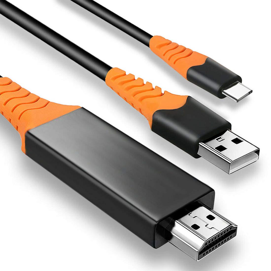 Premium USB-C to HDMI Adapter 8K/4K Compatible with Samsung Galaxy Tab A7 10.4 (2020) - 6ft/1.8M Thunderbolt 3/4 Cable Supports 4K 2160p@60Hz & 8K 7680x4320@30Hz - Ideal for Home Theater, Gaming & Office Presentations
