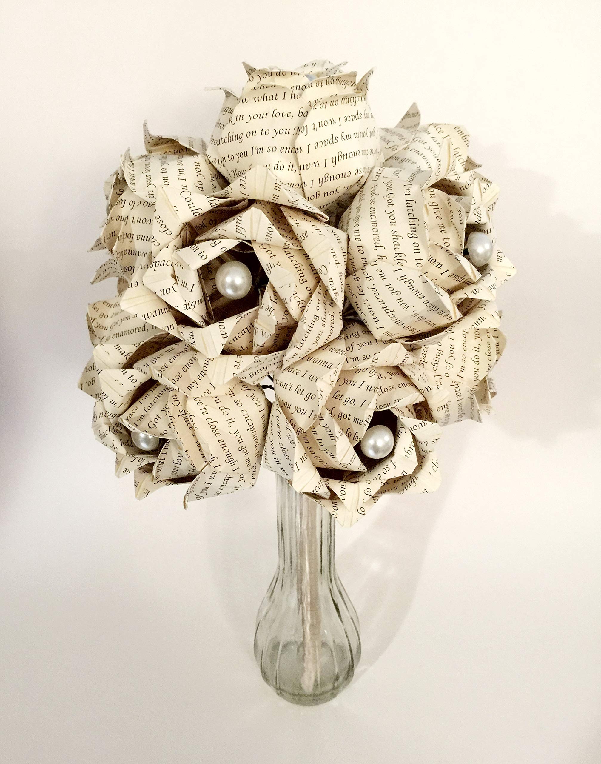 Custom Handmade Paper Roses - Wedding Bouquet & Anniversary Gift