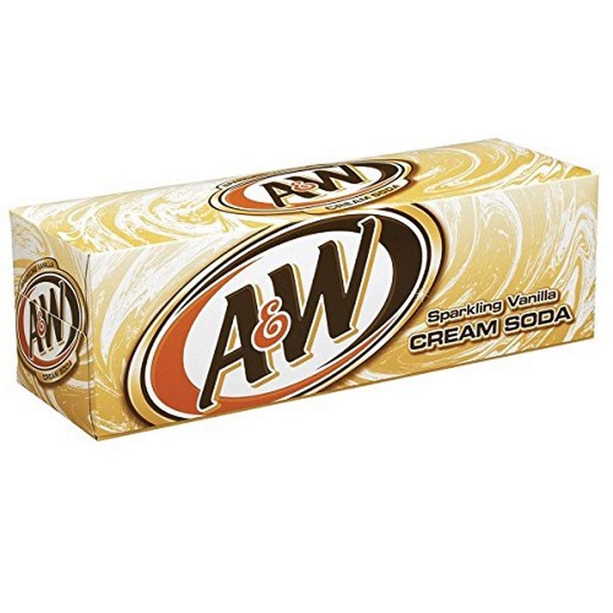 A&W Cream Soda - 12 Pack (12 Fl Oz Cans) | Refreshing Vanilla Flavored Soda for Parties, BBQs & Family Gatherings