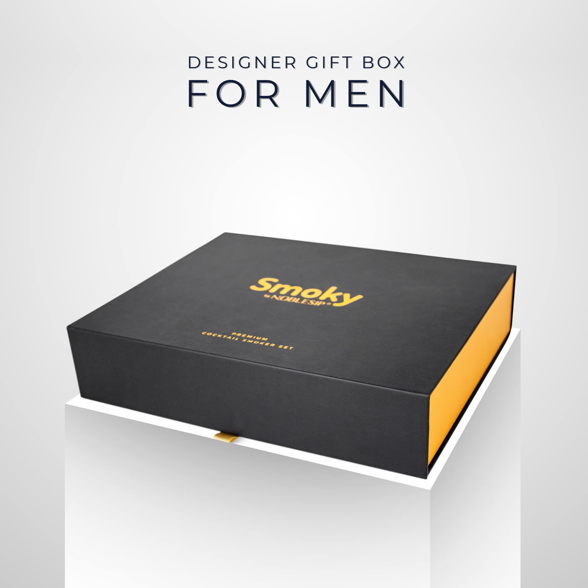 Premium Cocktail Smoker Kit - All-in-One Smoking Box for Whiskey, Bourbon, Scotch & Cocktails | NOBLESIP Smoky Gift Set with Designer Case | Perfect Valentine's Day Gift for Men & Whisky Lovers | Ideal for Home Bars, Parties & Romantic Evenings