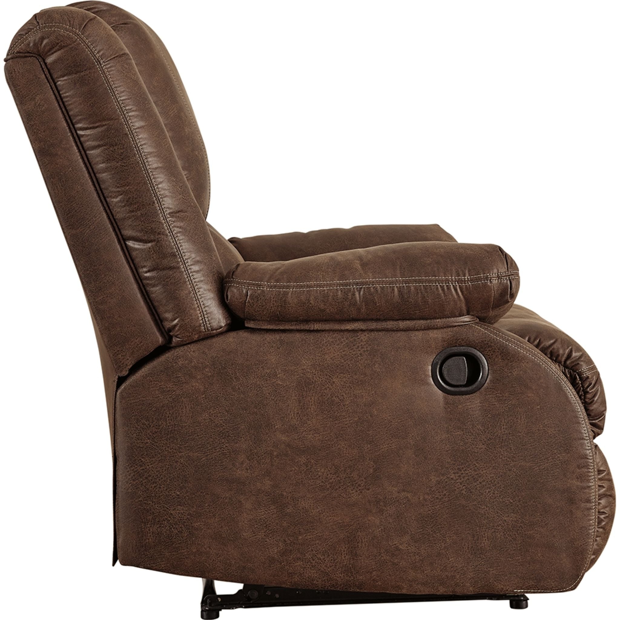 Bladewood Wall Hugger Recliner Chair - Space Saving Reclining Sofa for Small Living Rooms, Apartments & Home Theater - Comfortable Leather Lounge Chair with Adjustable Backrest