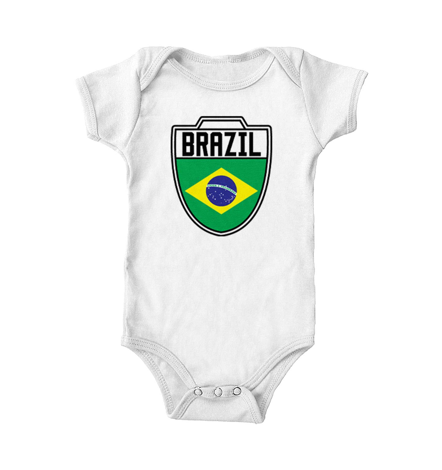 Brazil National Soccer Team Crest Bodysuit - Official Fan Jersey for Babies & Toddlers - Perfect for Match Days, Parties & Photo Shoots