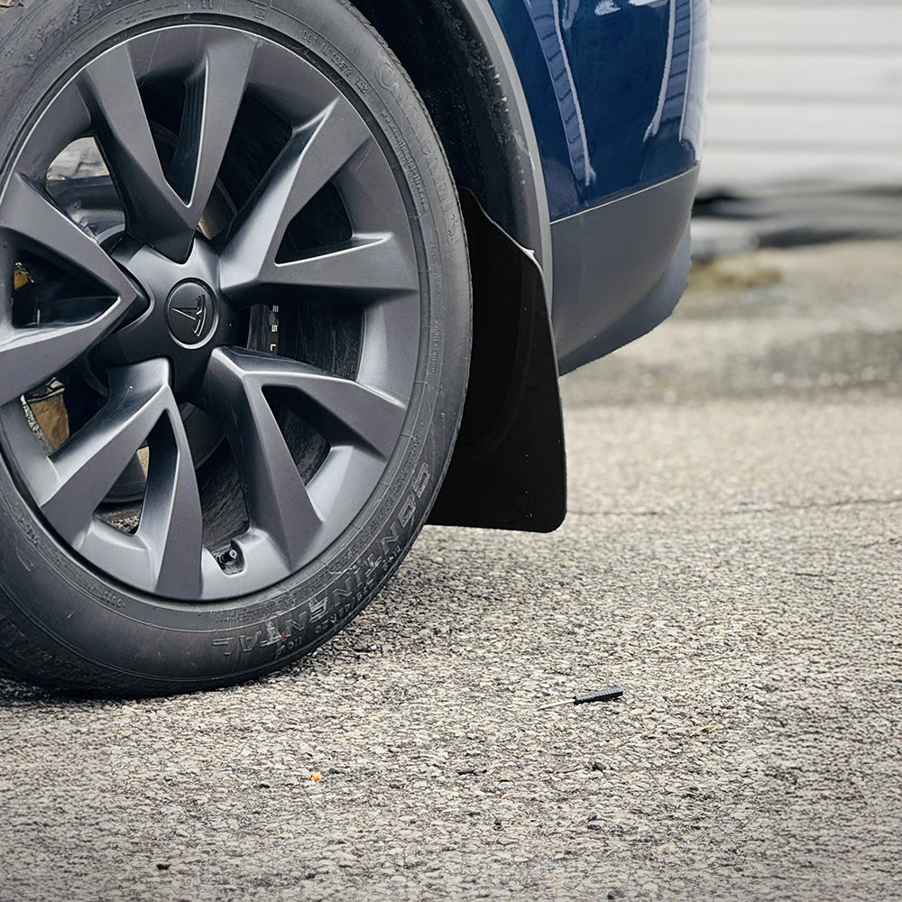 Premium Custom Fit Mud Flaps for 2021-2023 Tesla Model X - No Drill Installation, Paint Protection Splash Guards - Perfect for Off-Roading, Winter Driving & All-Weather Protection