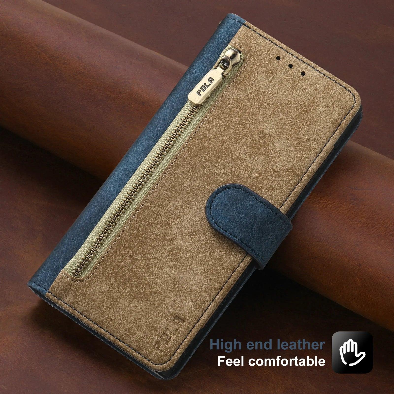 Samsung Galaxy S24 Ultra Anti-Theft Leather Case with RFID Protection - Slim & Durable Phone Cover for Daily Use, Travel & Business