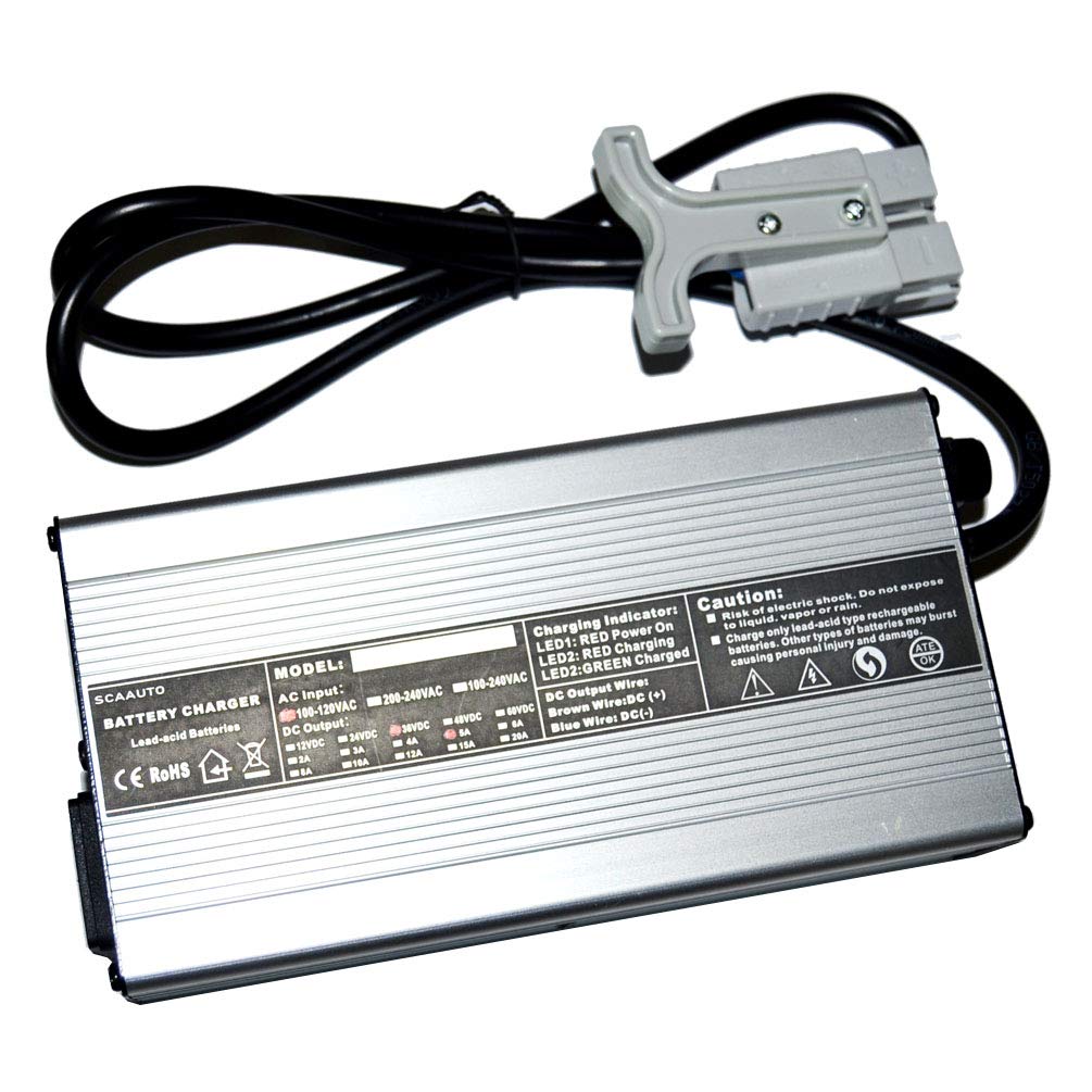 36 Volt Golf Cart Battery Charger - Lightweight & Thin Design with Anderson SB50 Plug - Compatible with EZGO Marathon Golf Carts - Perfect for Home, Club & Course Charging Needs