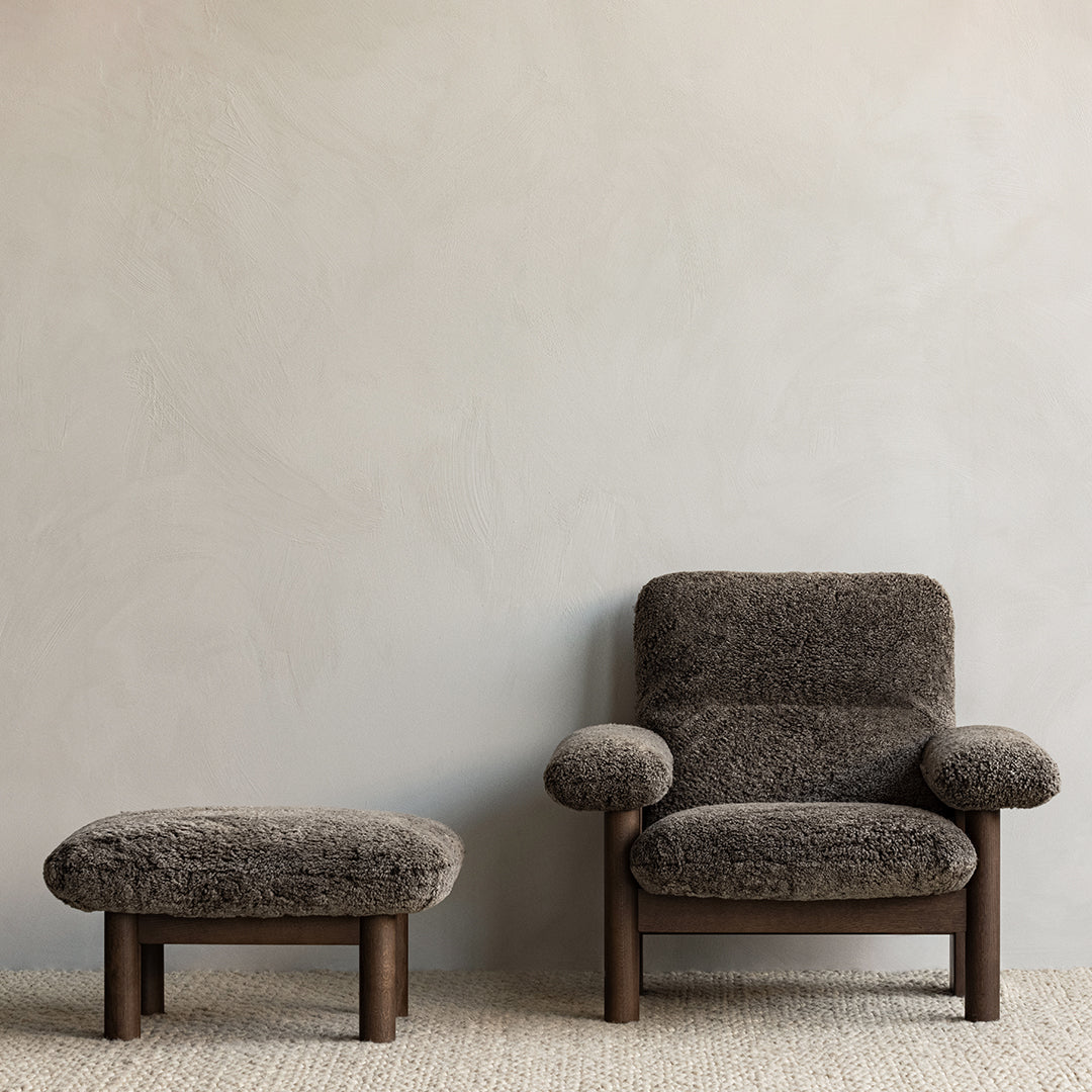 Brasilia Ottoman - Modern Round Storage Ottoman with Lift Top, Upholstered Footrest Stool for Living Room, Bedroom & Office - Perfect for Extra Seating, Storage & Home Decor
