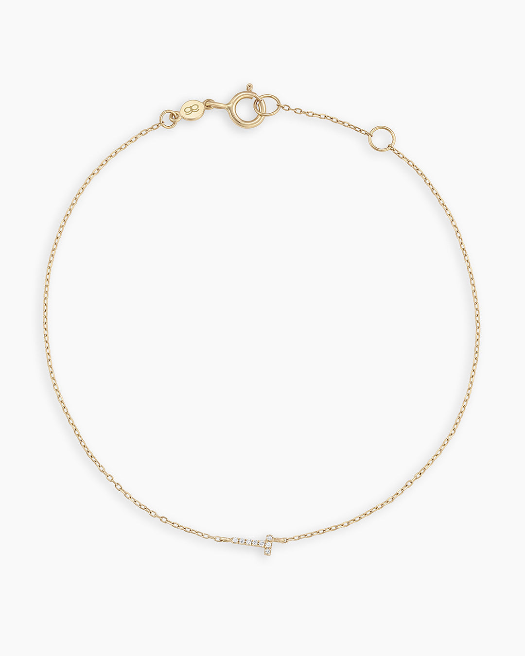 Diamond Pavé Alphabet Bracelet - Personalized Initial Letter Bracelet for Women, Sterling Silver or Gold Plated, Elegant Gift for Birthday, Anniversary, Valentine's Day | Perfect for Everyday Wear & Special Occasions