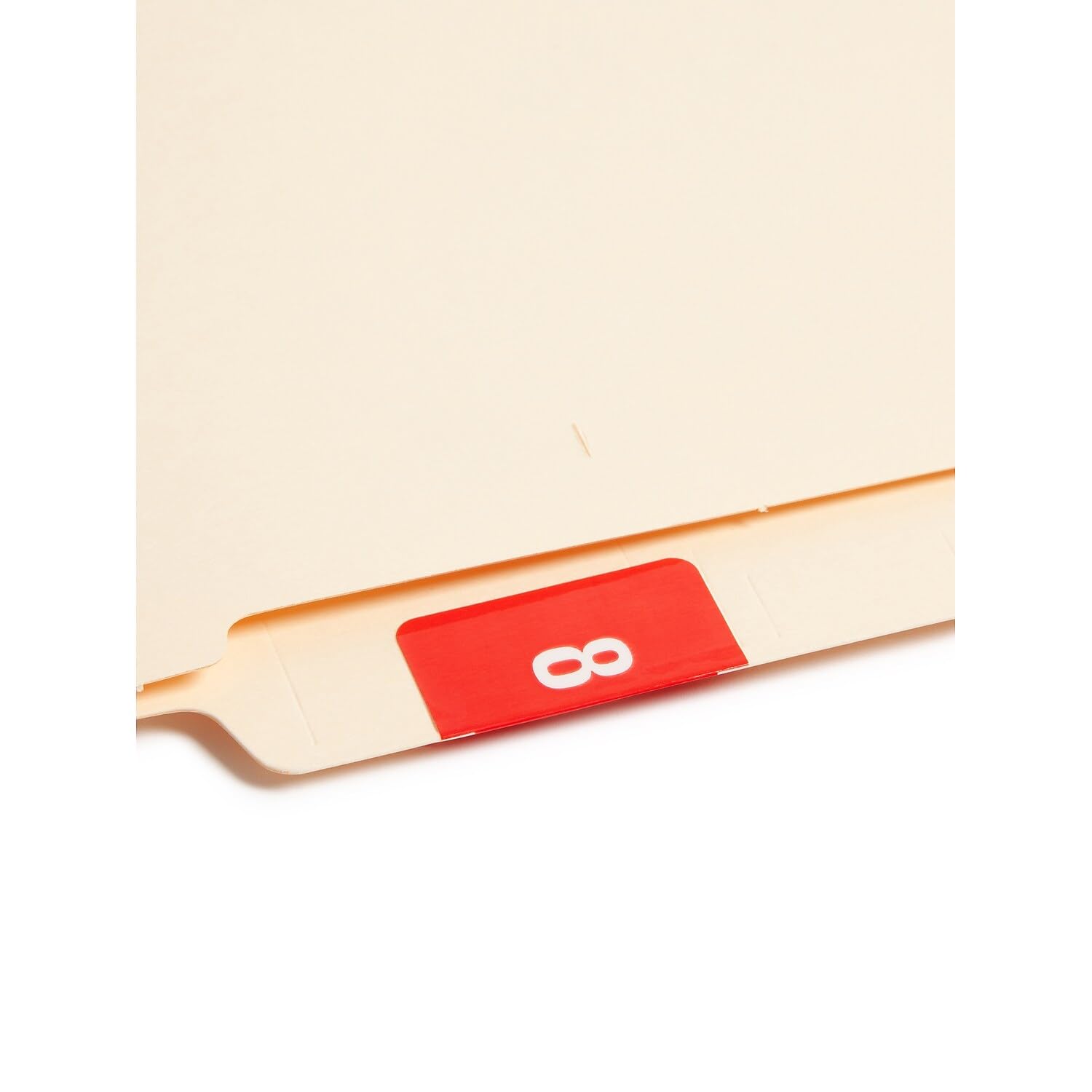 Smead 67428 Red End Tab Labels - Number 8 for Office Filing