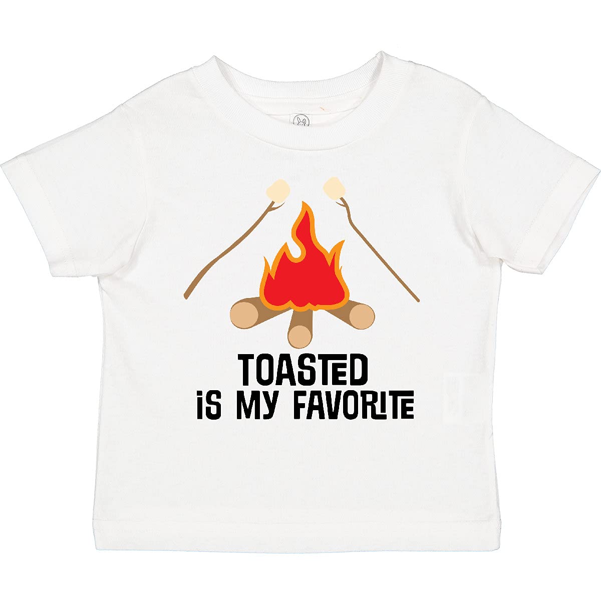 Inktastic Roasted Marshmallows Camping Campfire Graphic Toddler T-Shirt - Soft Cotton Tee for Kids Outdoor Adventures & Family Camping Trips