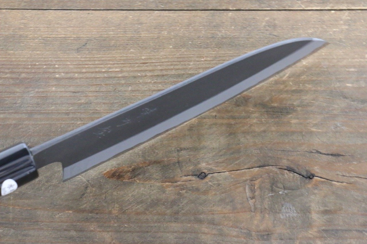 Premium Mutsumi Hinoura White Steel Kurouchi Santoku Knife 165mm - Japanese Chef Knife for Slicing, Dicing & Chopping - Perfect for Home Cooks & Professional Kitchens