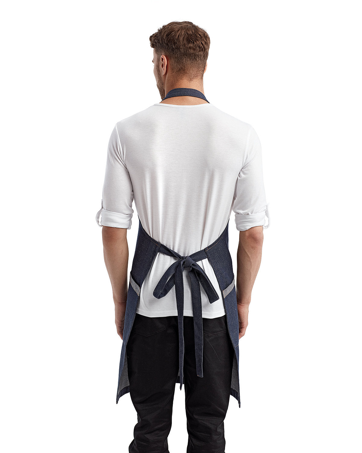 Reprime RP122 Unisex Recycled Bib Apron - Eco-Friendly Artisan Collection for Cooking, Baking & DIY Projects