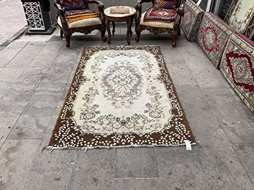 Handmade Vintage Turkish Floral Rug - Authentic Anatolian Carpet for Living Room, Bedroom Decor - Boho Home Decor & Floor Covering for Cozy Spaces