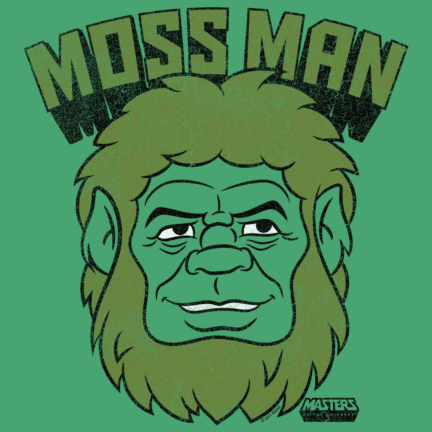 Masters of The Universe Moss Man Vintage Style Graphic T-Shirt for Adults | Short Sleeve Retro Tee | Casual Wear, Cosplay & 80s Nostalgia
