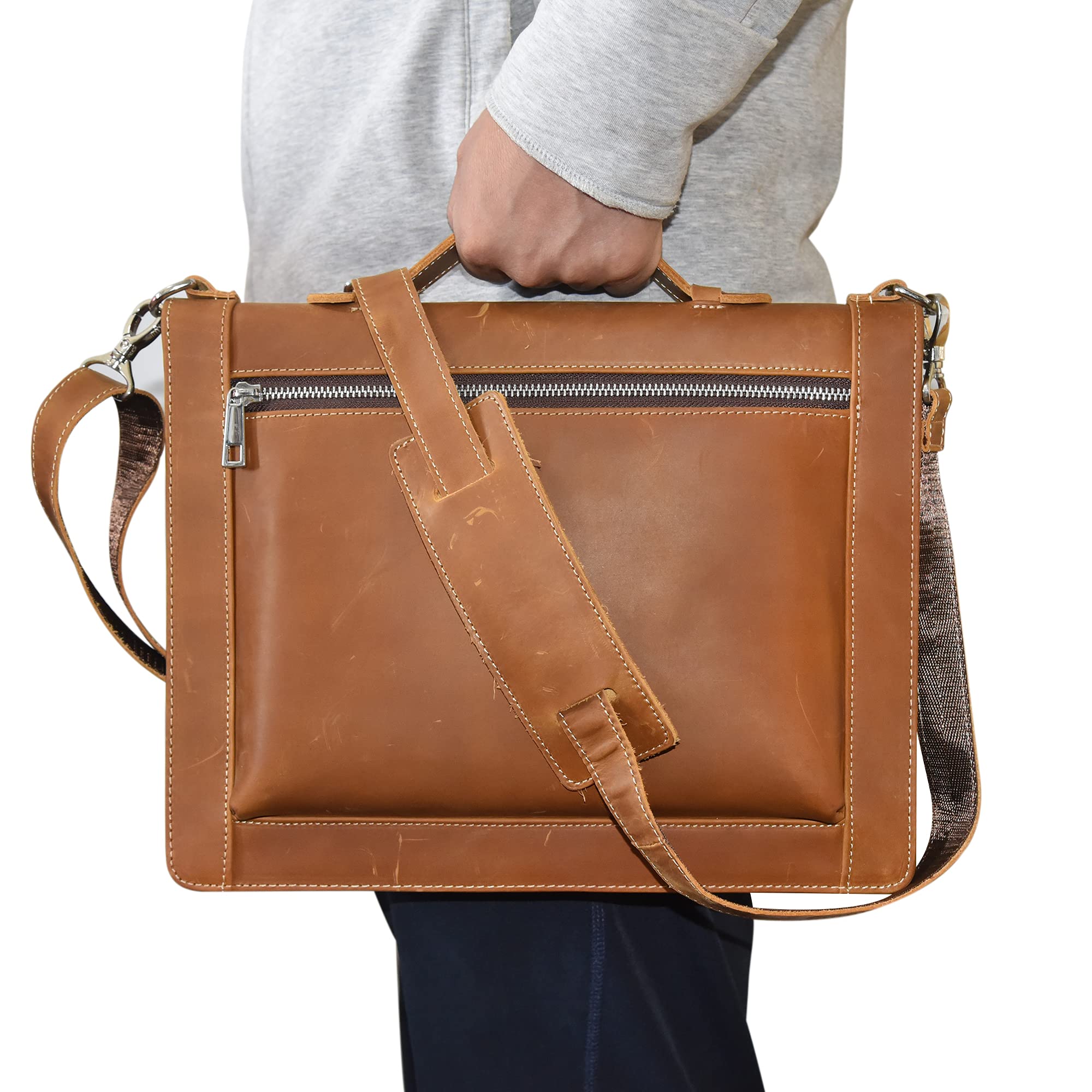 Premium Custom Leather Portfolio for Business & Meetings - Professional Tablet Organizer with Notepad Holder - Ideal for Executives, Lawyers & Students