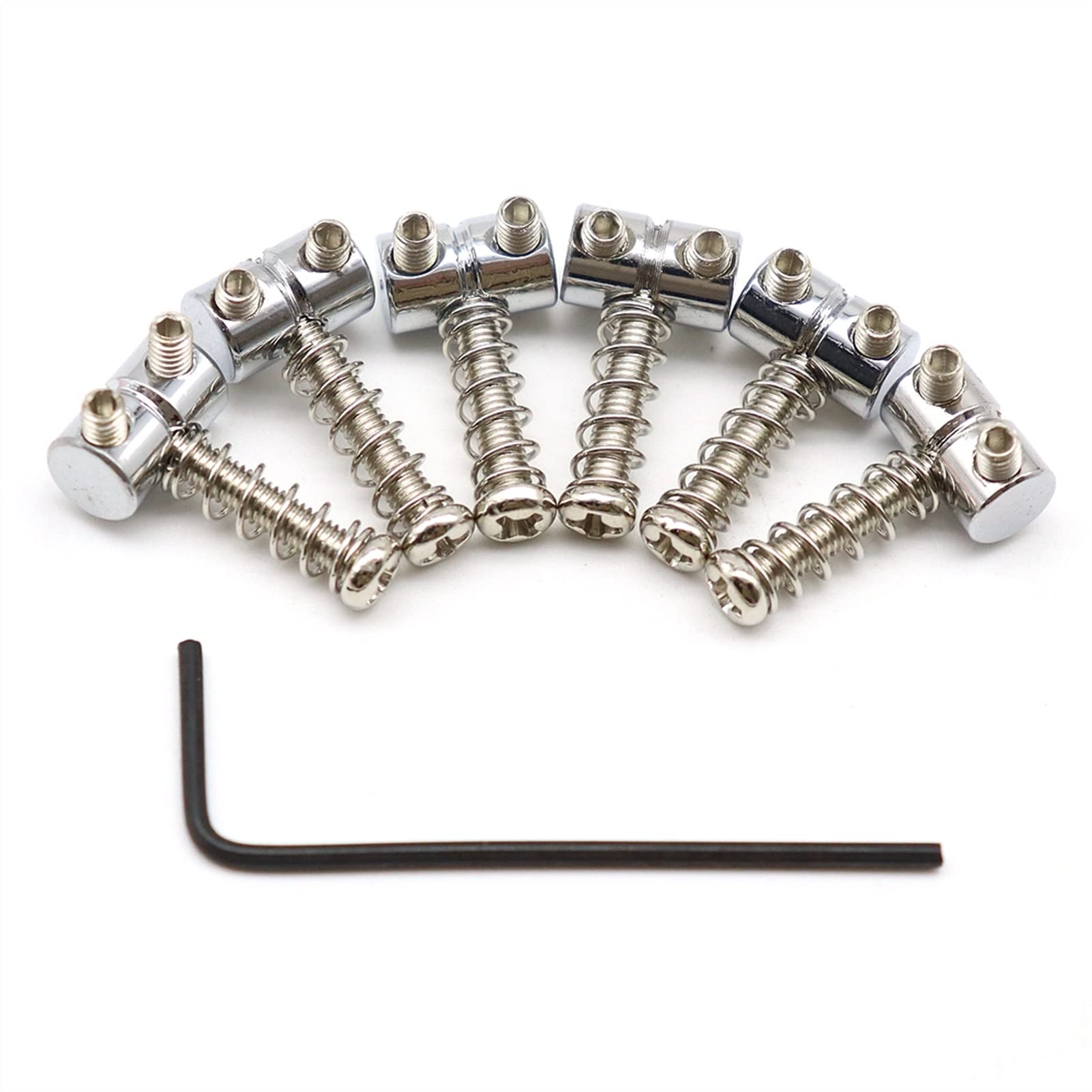 6pcs Electric Guitar Bridge Saddle Set - Silver String Saddles Replacement Parts for Electric Guitar | Perfect for DIY Repairs & Guitar Maintenance