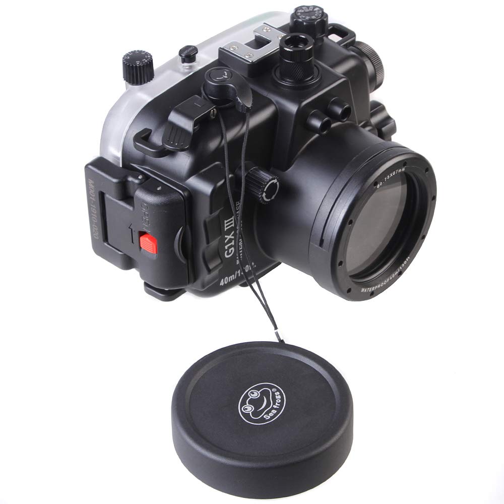 40m/130ft Waterproof DSLR Camera Housing for Canon G1X Mark III - Underwater Photography Case for Scuba Diving, Snorkeling & Marine Exploration