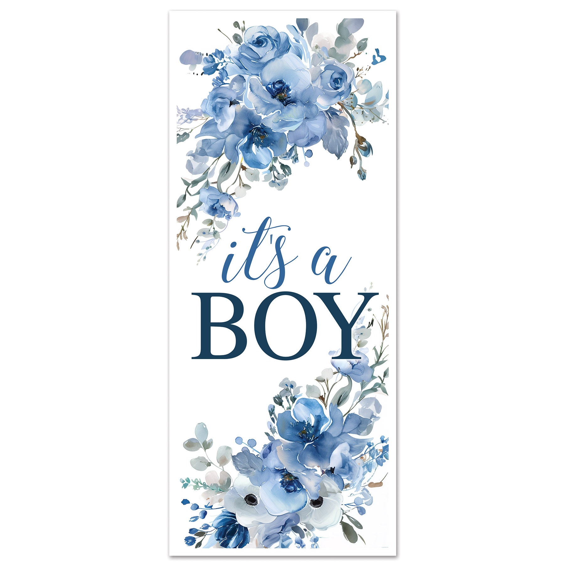 12 Pack Beistle It's A Boy Door Cover - Baby Shower Decorations for Gender Reveal Party, Nursery Room & Newborn Celebration - Perfect for Indoor & Outdoor Decor