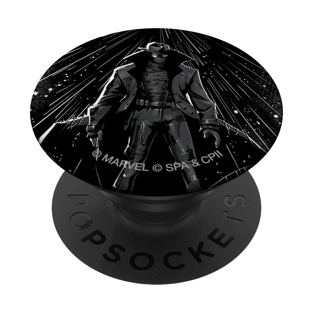 Marvel Spider-Man Noir PopSocket Phone Grip Stand - Black, Compatible with iPhone 11 12 13 Pro Max & Samsung Galaxy Tablets | Anti-Slip Phone Holder for Gaming, Watching Videos & Taking Selfies