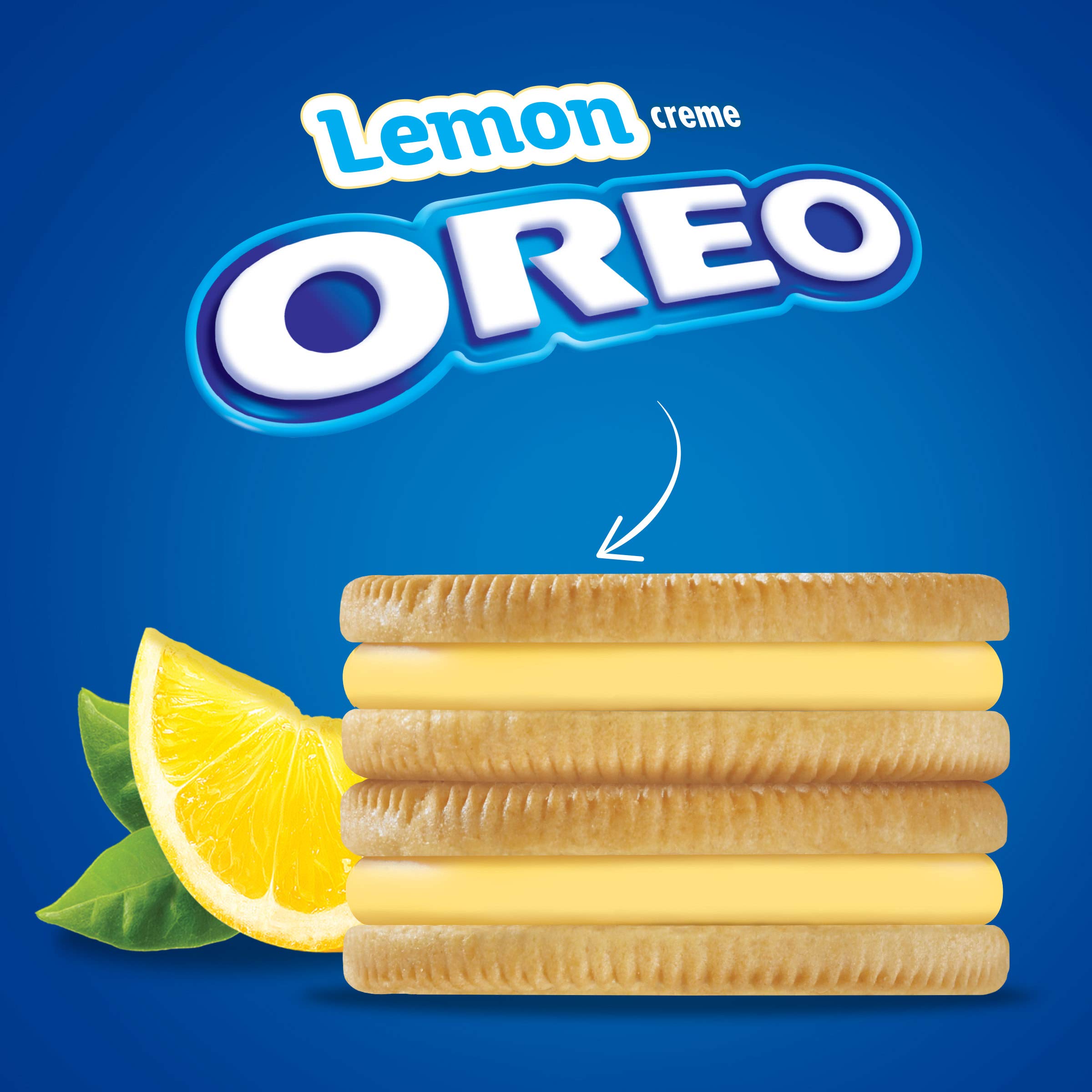 OREO Lemon Creme Sandwich Cookies, 12 Pack (15.25 oz) - Delicious Lemon Flavored Cookies for Snacking, Lunch Boxes & Party Treats