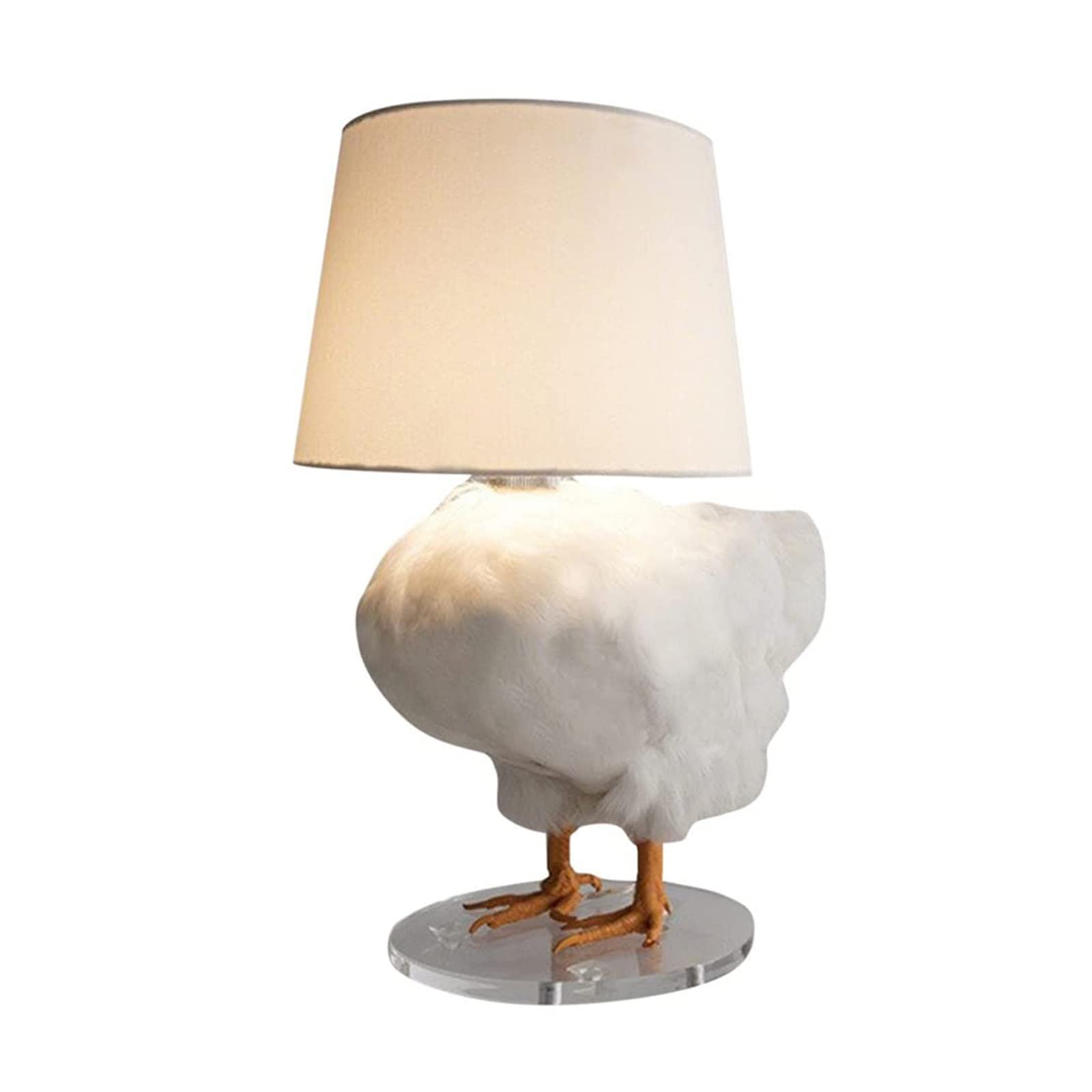 LED Lifelike Resin Chicken Egg Night Light - 3D Taxidermy Egg Table Lamp with Realistic Rooster Design, Funny Desktop Decor for Kids Bedroom, Living Room, Nursery | Perfect for Themed Parties, Farmhouse Decor & Unique Gift Ideas