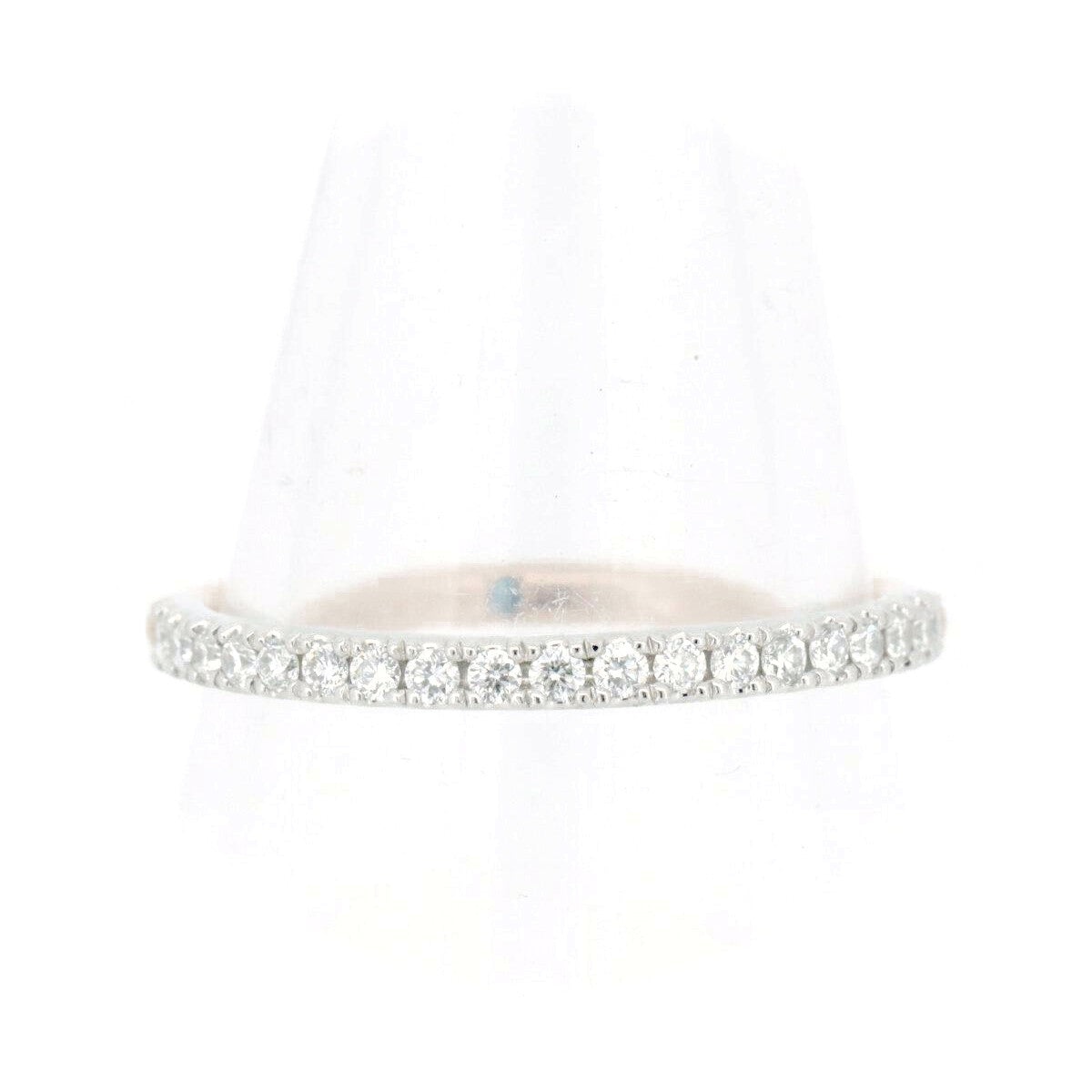 4℃ Half Eternity 18K White Gold (Au750) and Platinum (Pt950) Diamond Ring for Women - Perfect for Engagement, Wedding, Anniversary and Special Occasions