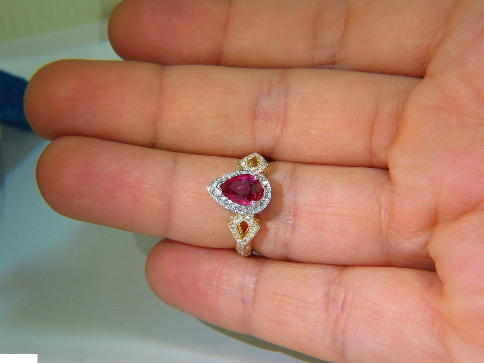 2.40CT GIA Certified Natural Unheated Ruby and Diamond Classic Ring Set - Perfect for Engagement, Wedding & Anniversary Gifts